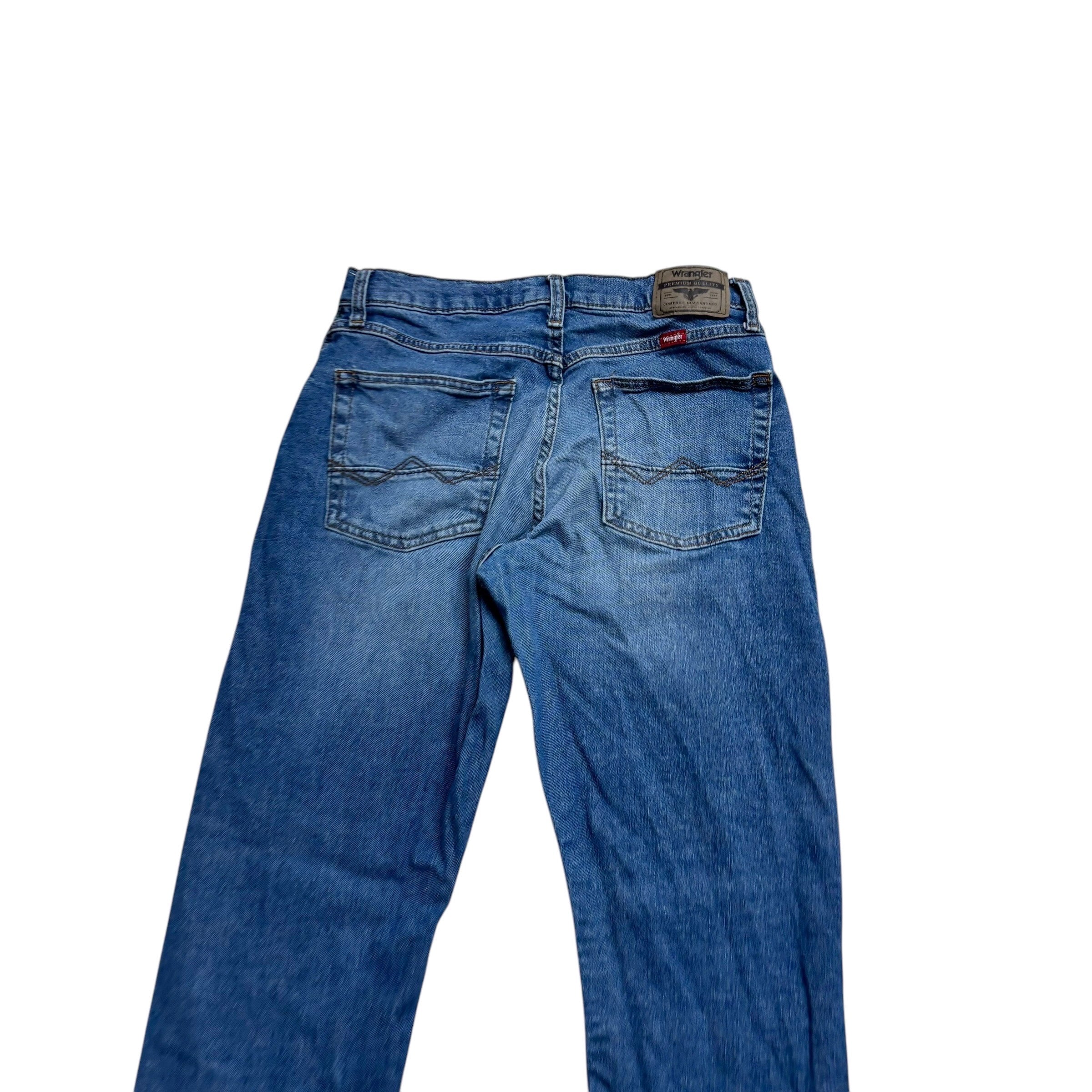 Wrangler Jeans W29 L30 Mens Mid Blue Athletic Tapered Fit Stretch Denim