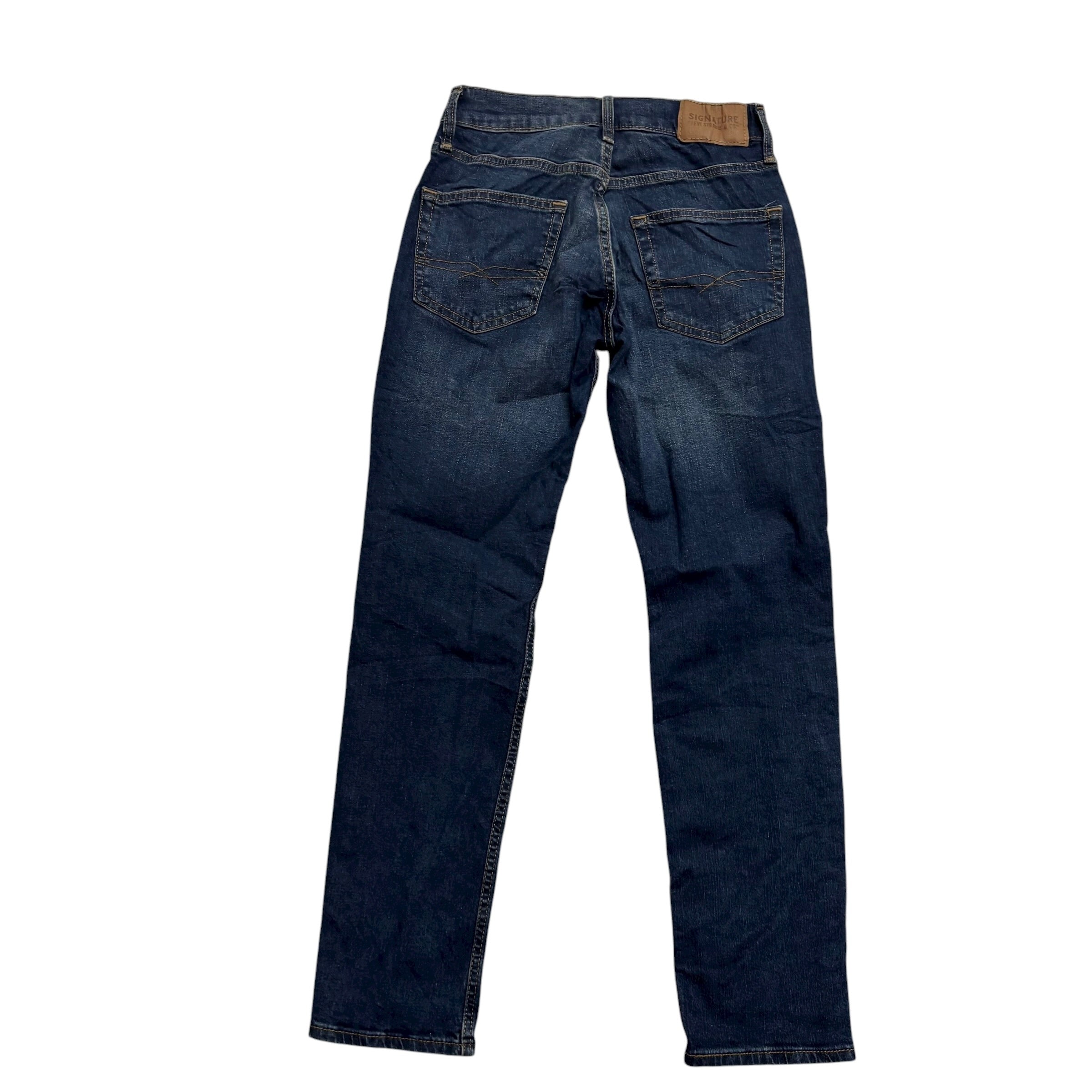 Levis Signature Jeans W27 L29 Mens Dark Blue Slim Fit Stretch Denim (E)