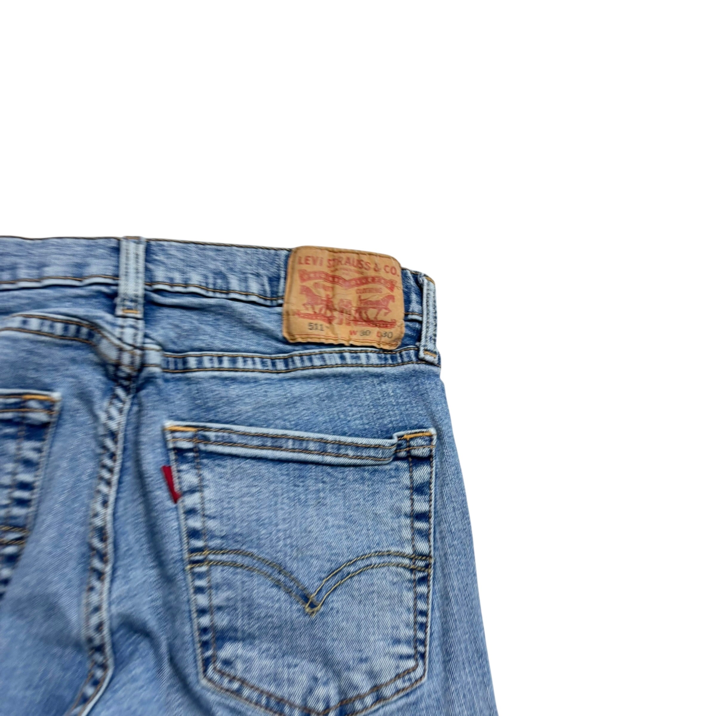 Levis 511 Jeans W29 L29 Mens Light Blue Slim Fit Stretch Denim