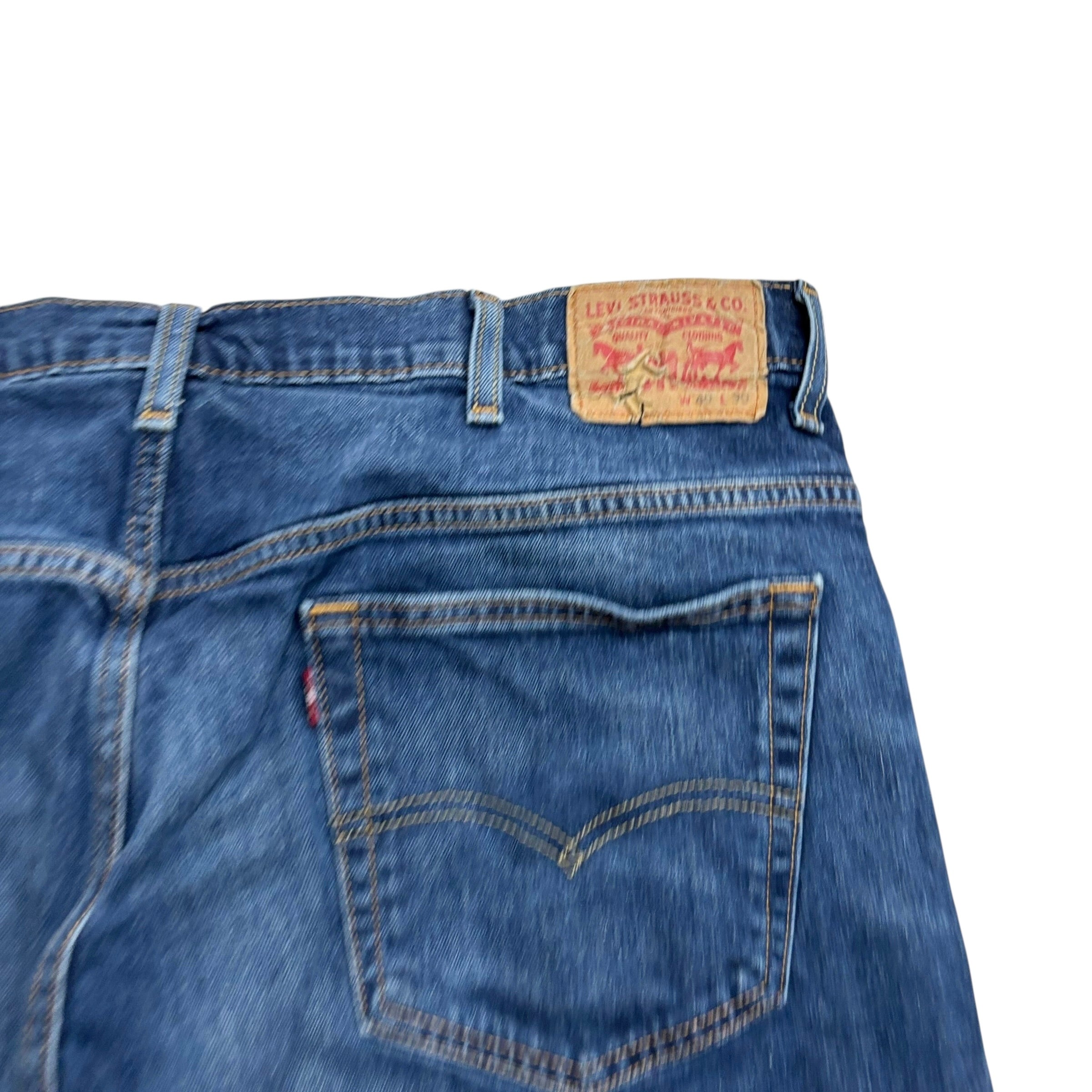 Levis 514 Jeans W40 L29 Mens Mid Blue Regular Straight Fit Stretch Denim