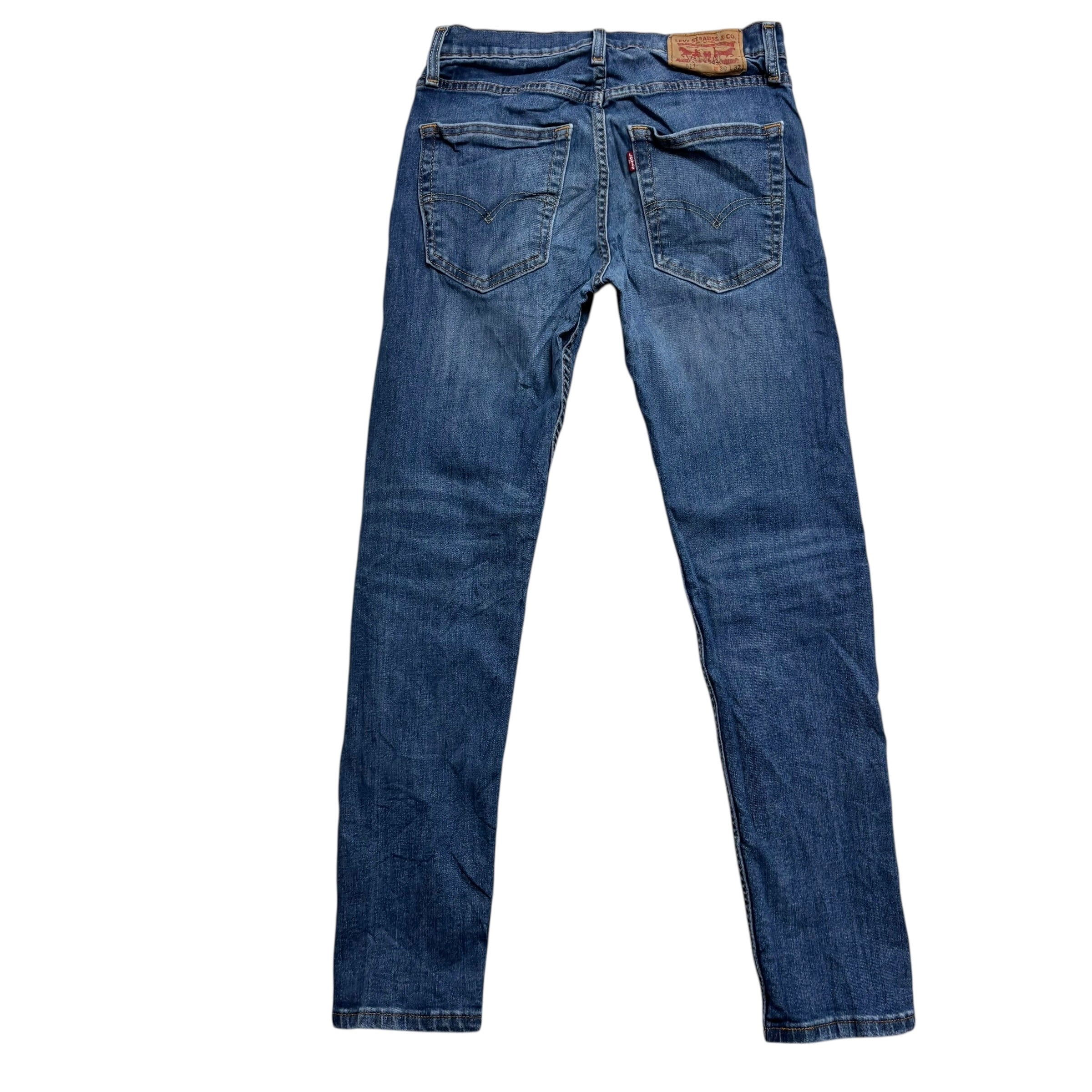 Levis 512 Jeans W28 L31 Mens Mid Blue Slim Tapered Fit Stretch Denim (F)