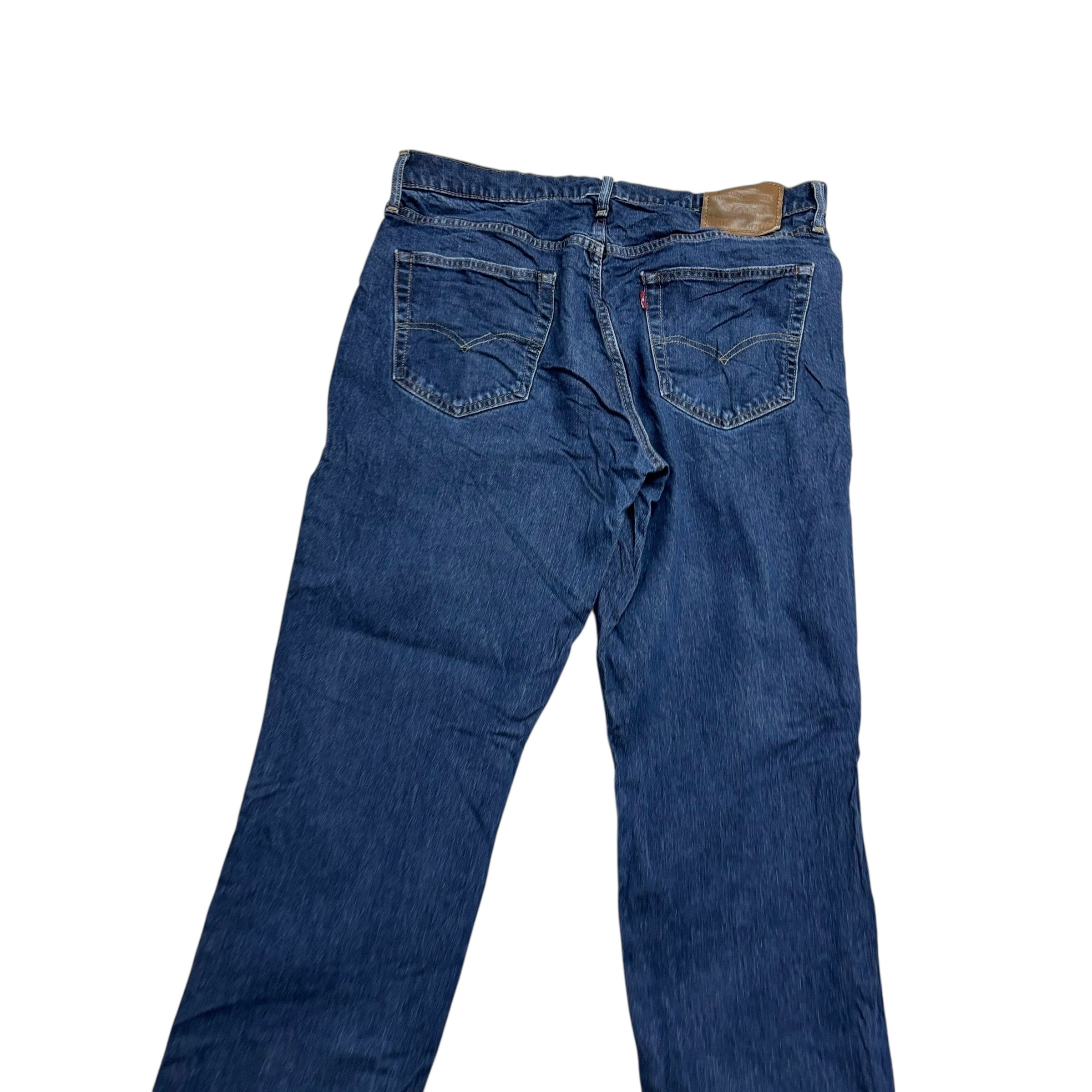 Levis 541 Jeans W34 L34 Mens Dark Blue Athletic Tapered Fit Stretch Denim (E)