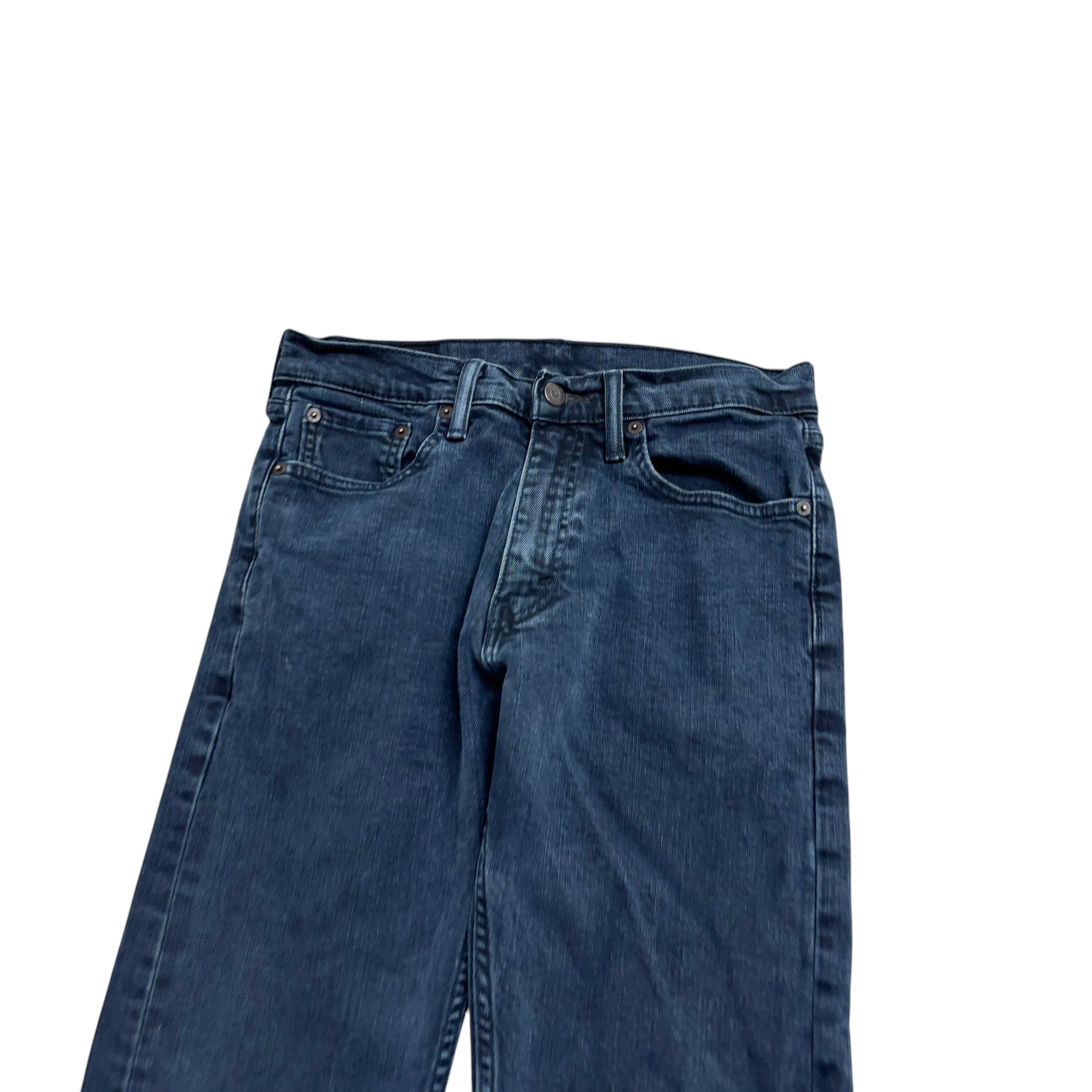 Levis 505 Jeans W29 L31 Mens Navy Blue Regular Straight Fit Stretch Denim