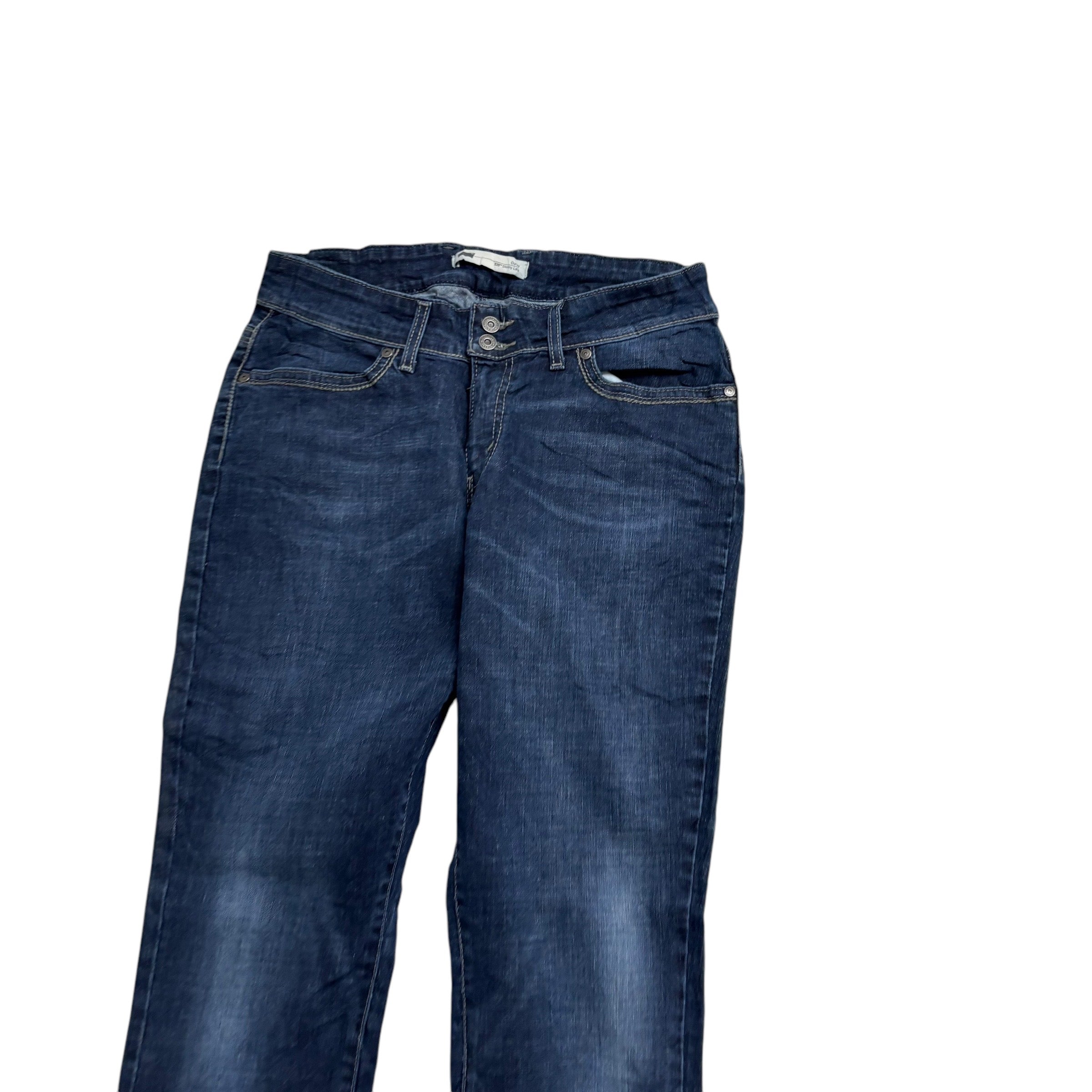 Levis 529 Jeans W31 L32 Womens Curvy Skinny Fit Dark Blue Stretch Denim (E)