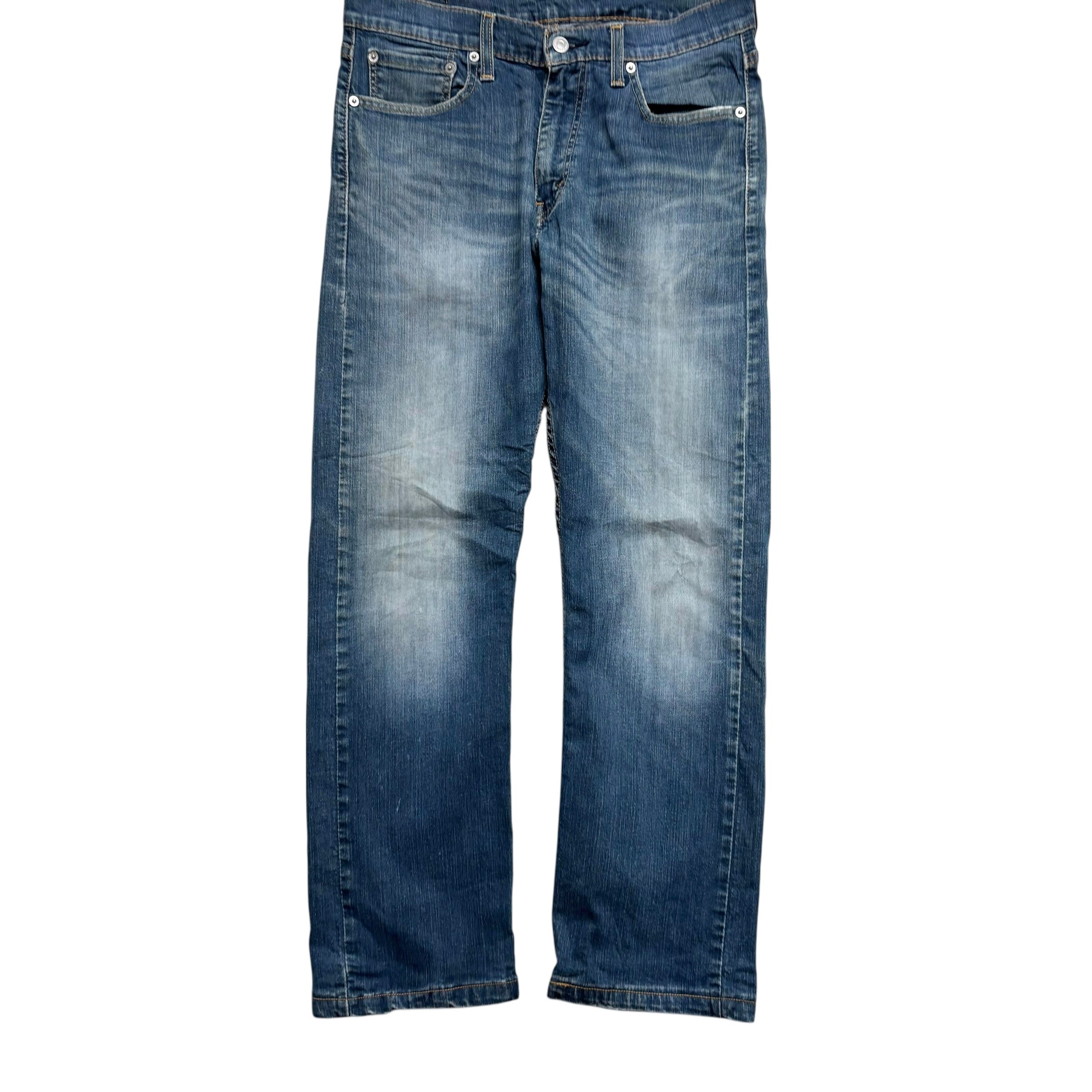 Levis 513 Jeans W32 L28 Mens Dark Blue Slim Straight Fit Stretch Denim