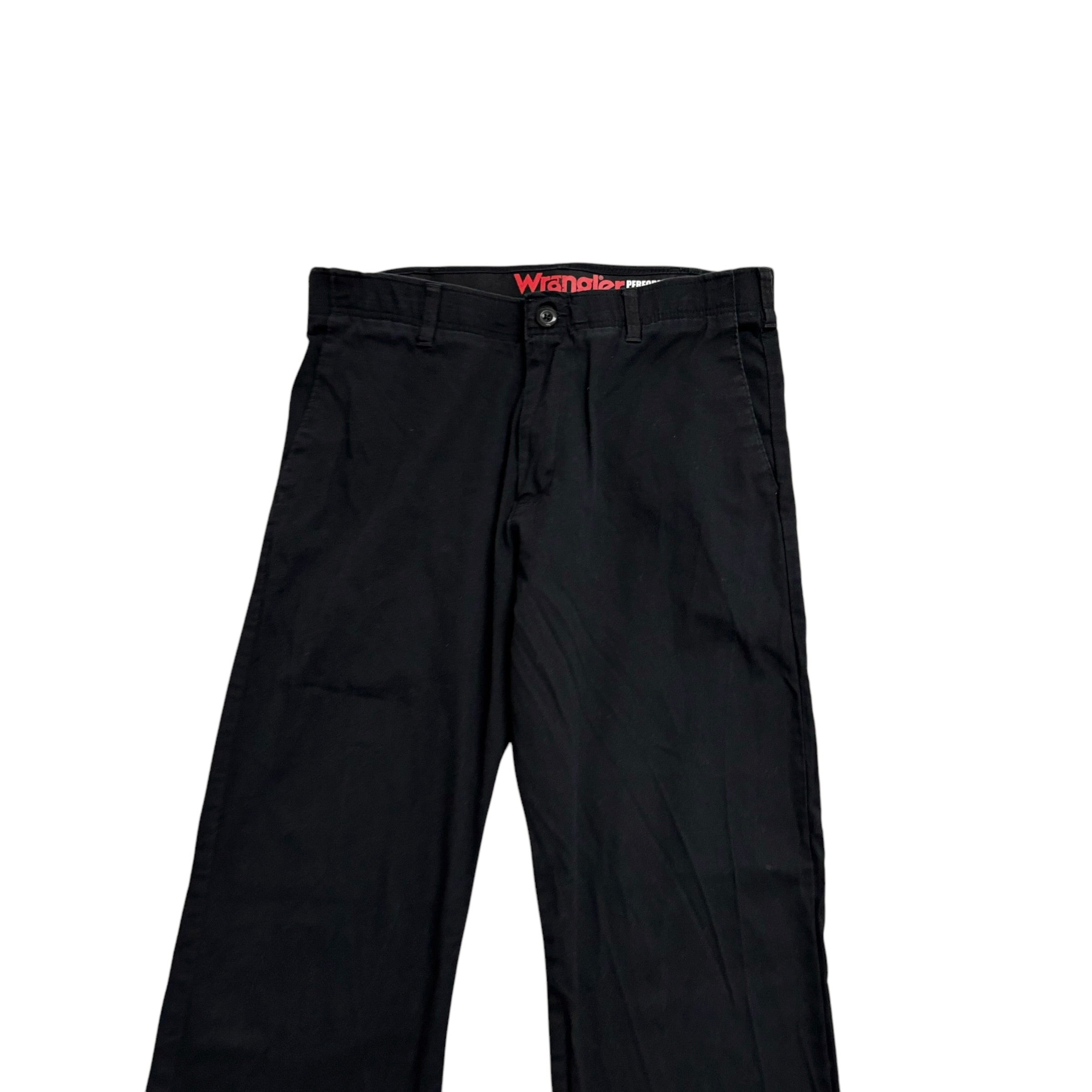 Wrangler Trousers W34 L32 Mens Black Relaxed Straight Stretch Cotton Pants (E)