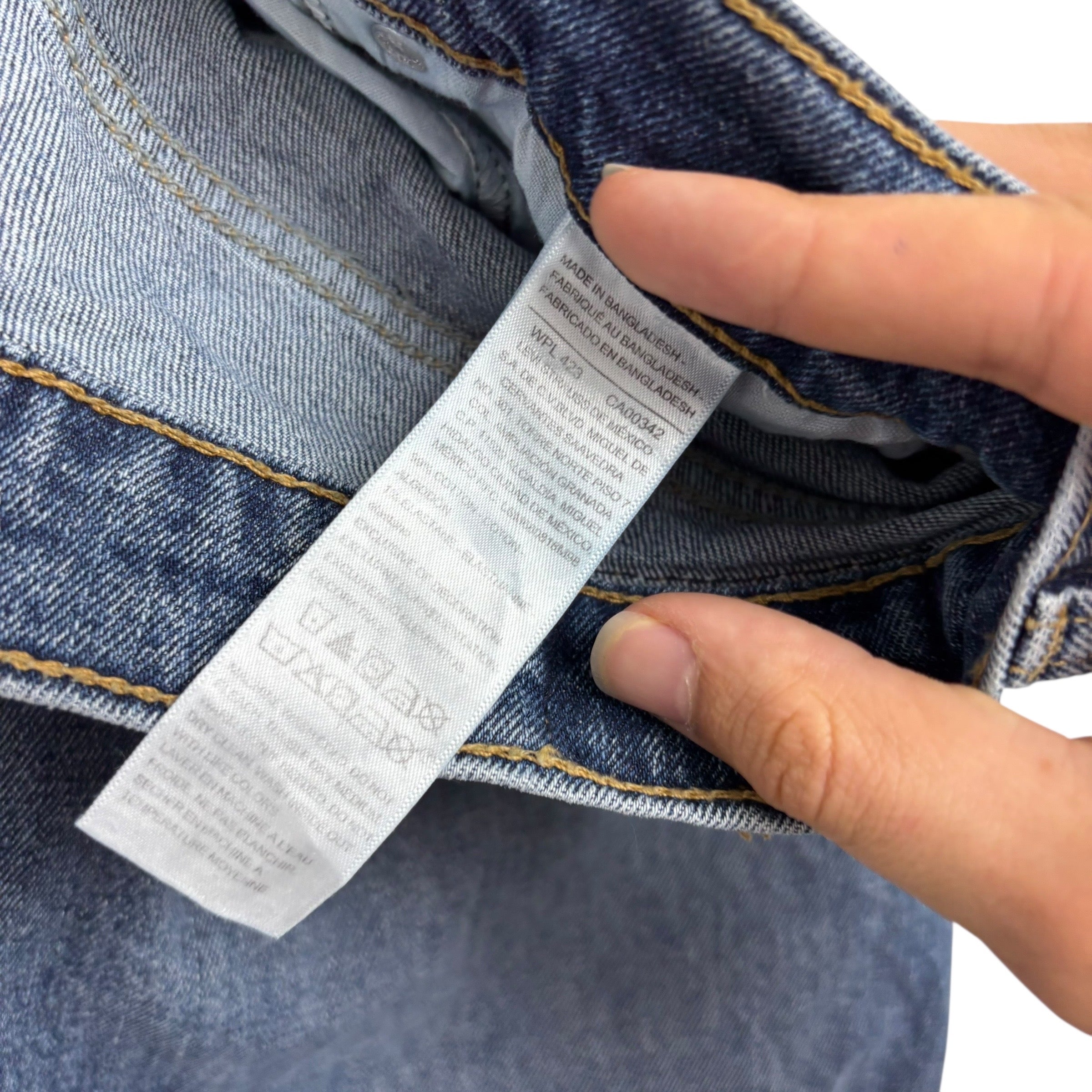 Levis Denizen Jeans W29 L32 Mens Mid Blue Slim Fit Stretch Denim (E)