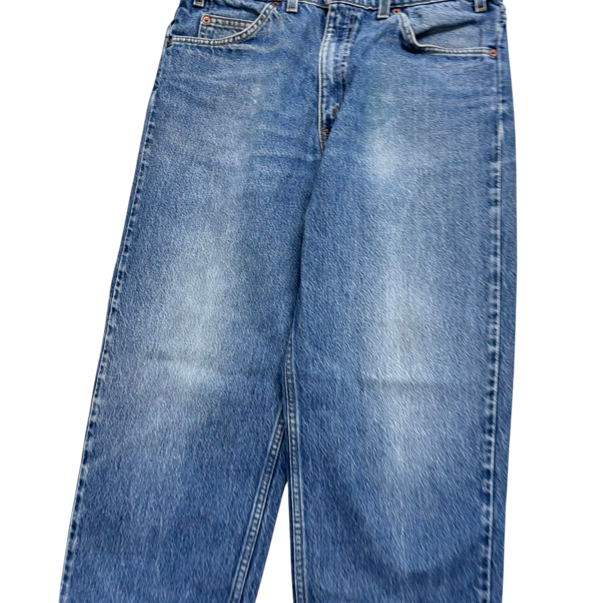 Levis 550 Jeans W32 L29 Mens Mid Blue Relaxed Tapered Fit Vintage Orange Tab