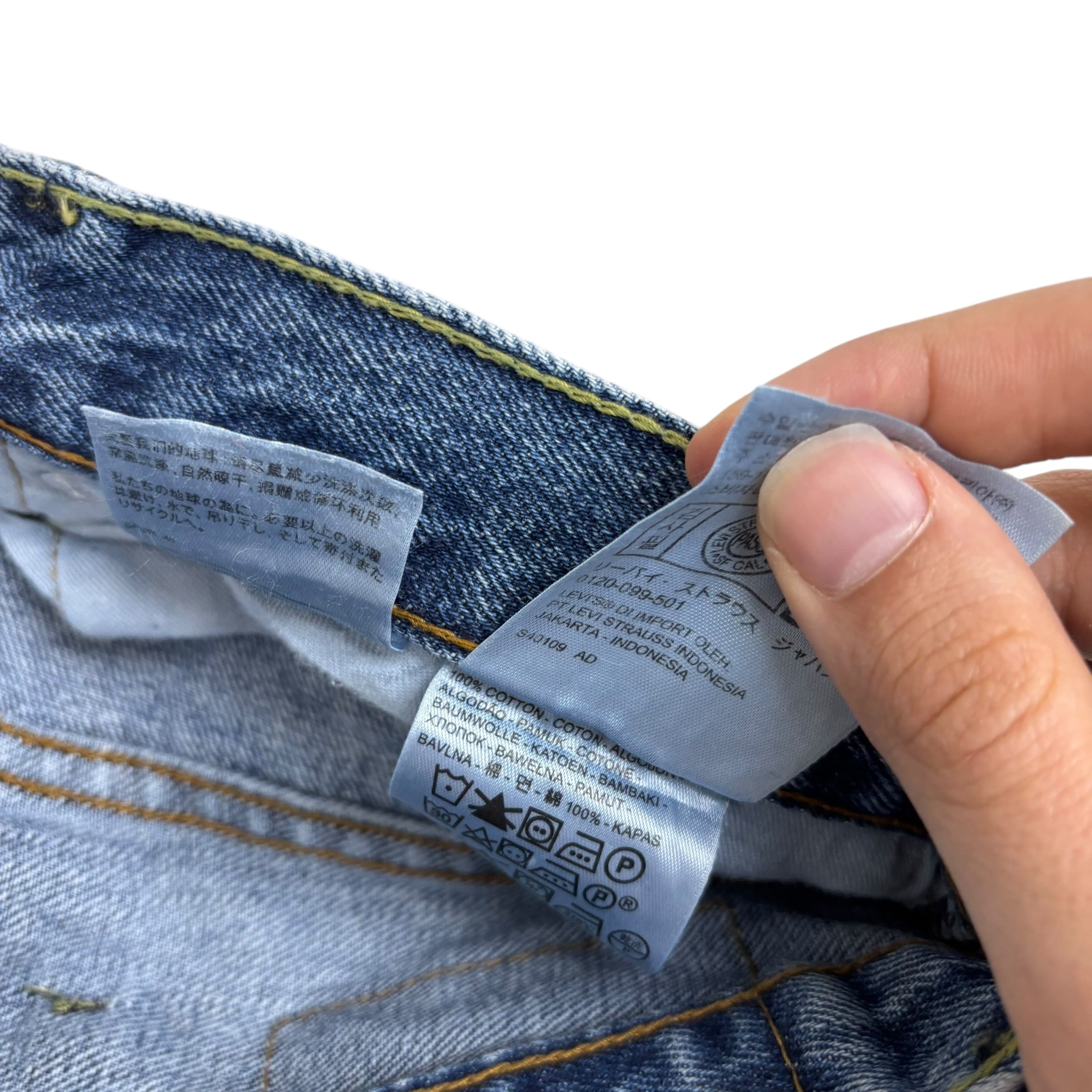 Levis 550 Jeans W40 L32 Mens Mid Blue Baggy Relaxed Straight Fit Denim (E)