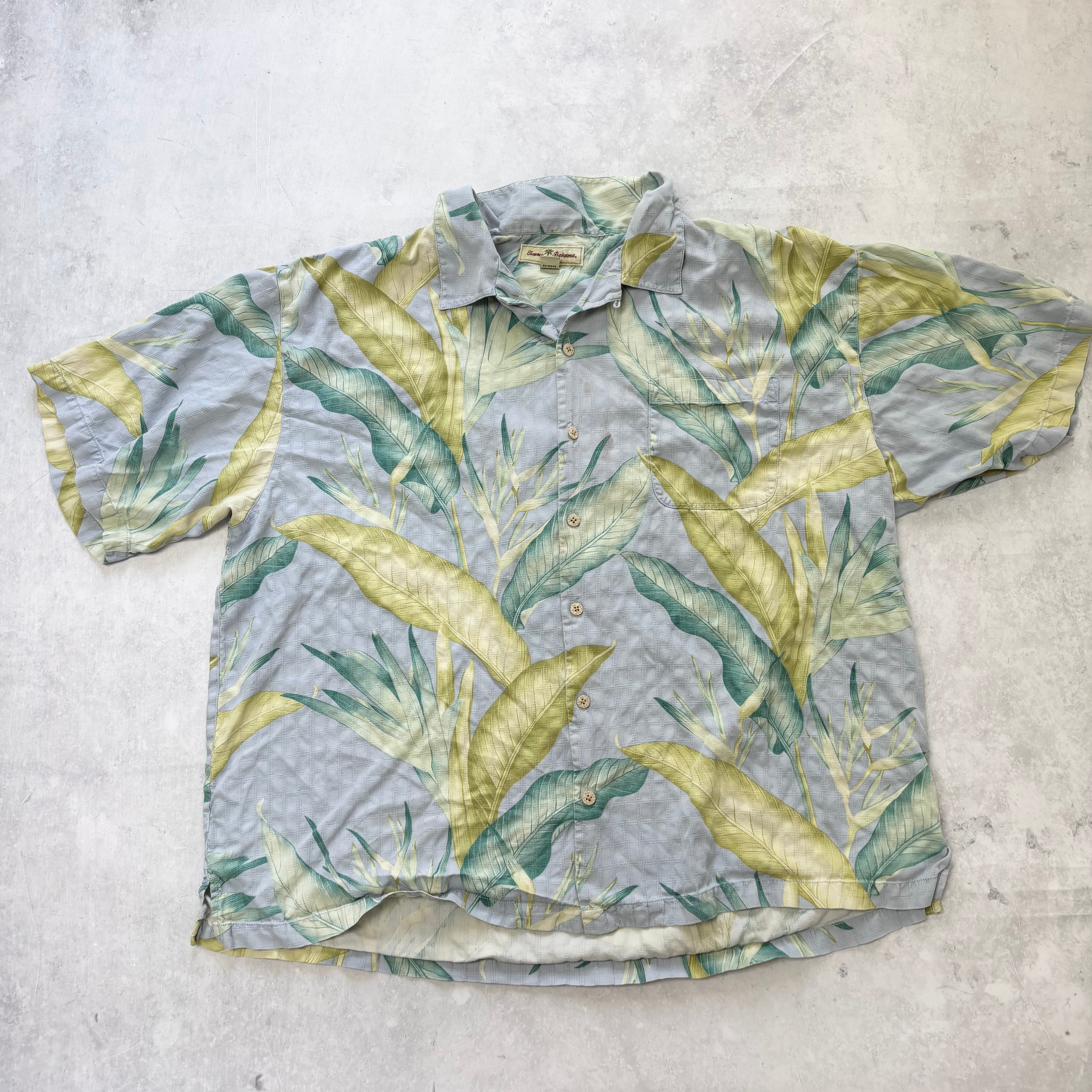 Vintage Hawaiian Shirt Mens XXL Blue Tommy Bahama Short Sleeve Silk (F)