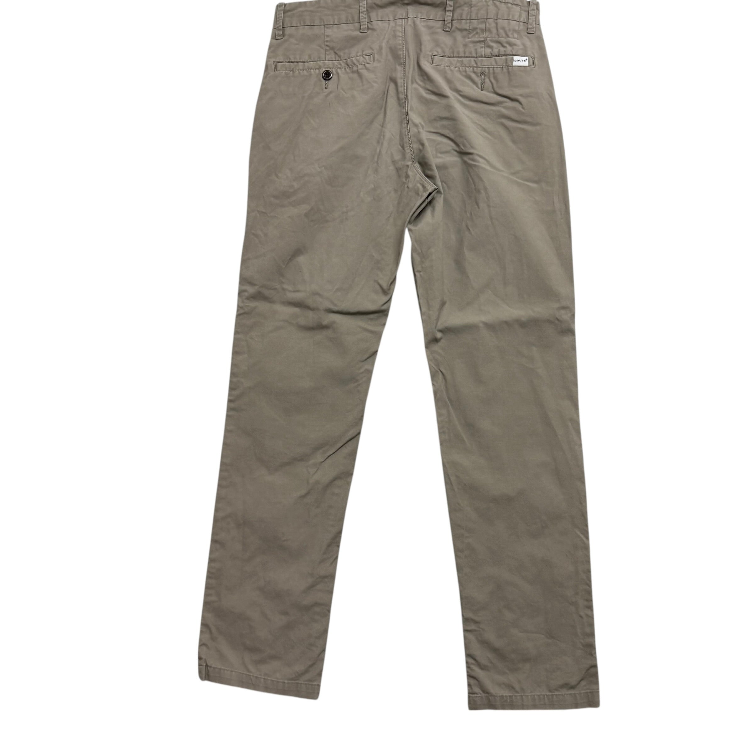 Levis Chino Trousers W31 L32 Mens Beige Regular Tapered Fit Pants (E)