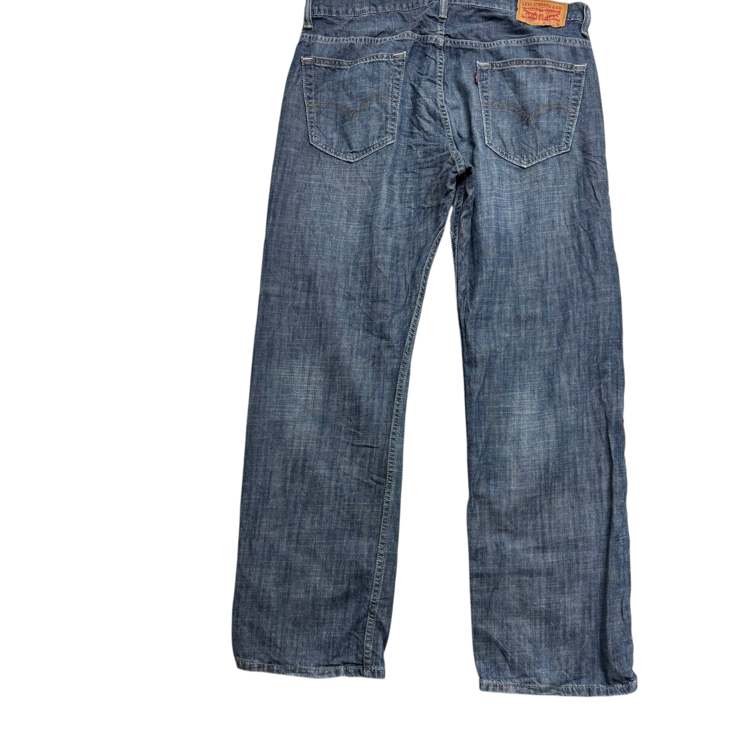 Levis 569 Jeans W34 L31 Mens Silver Blue Baggy Relaxed Straight Fit Denim