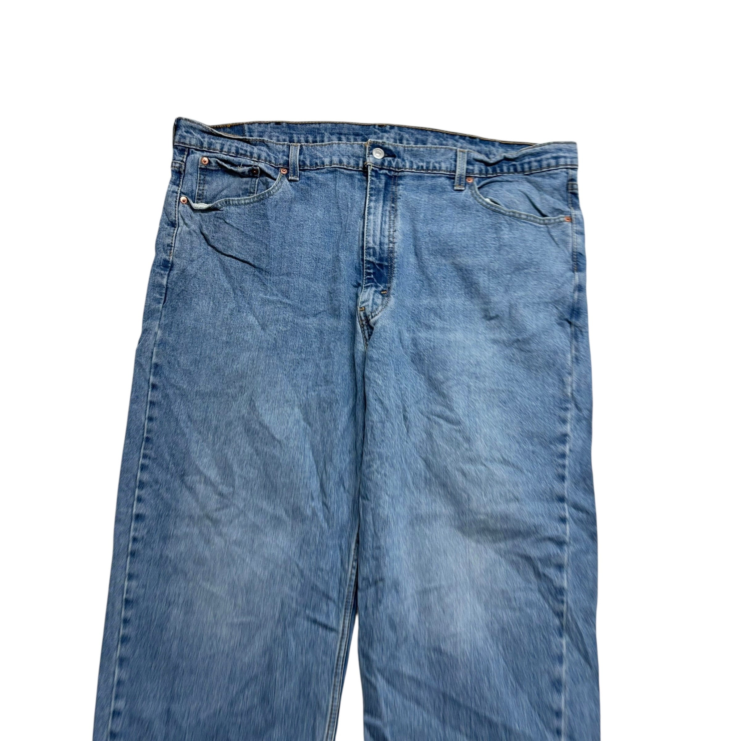 Levis 550 Jeans W44 L30 Mens Light Blue Baggy Relaxed Straight Stretch Denim (F)