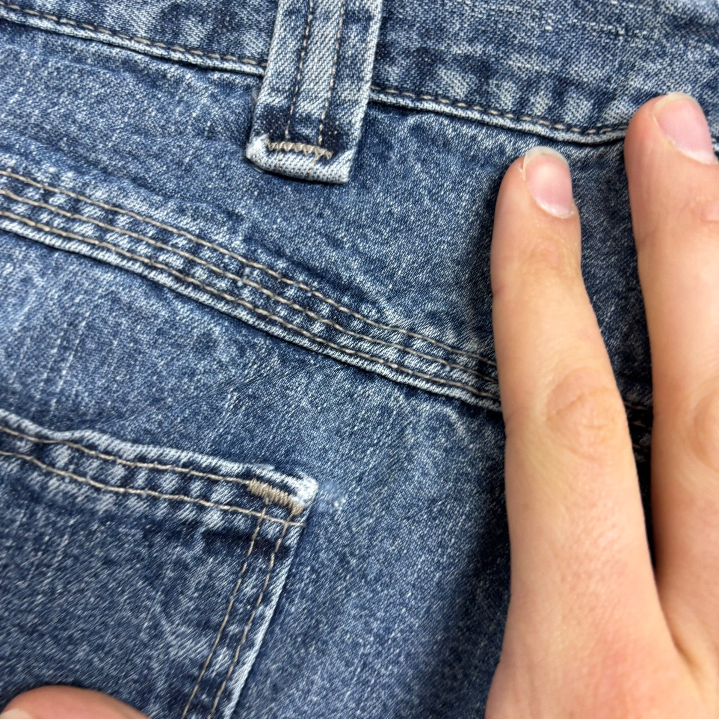 Wrangler Carpenter Jeans W38 L32 Mens Mid Blue Relaxed Straight Fit Vintage