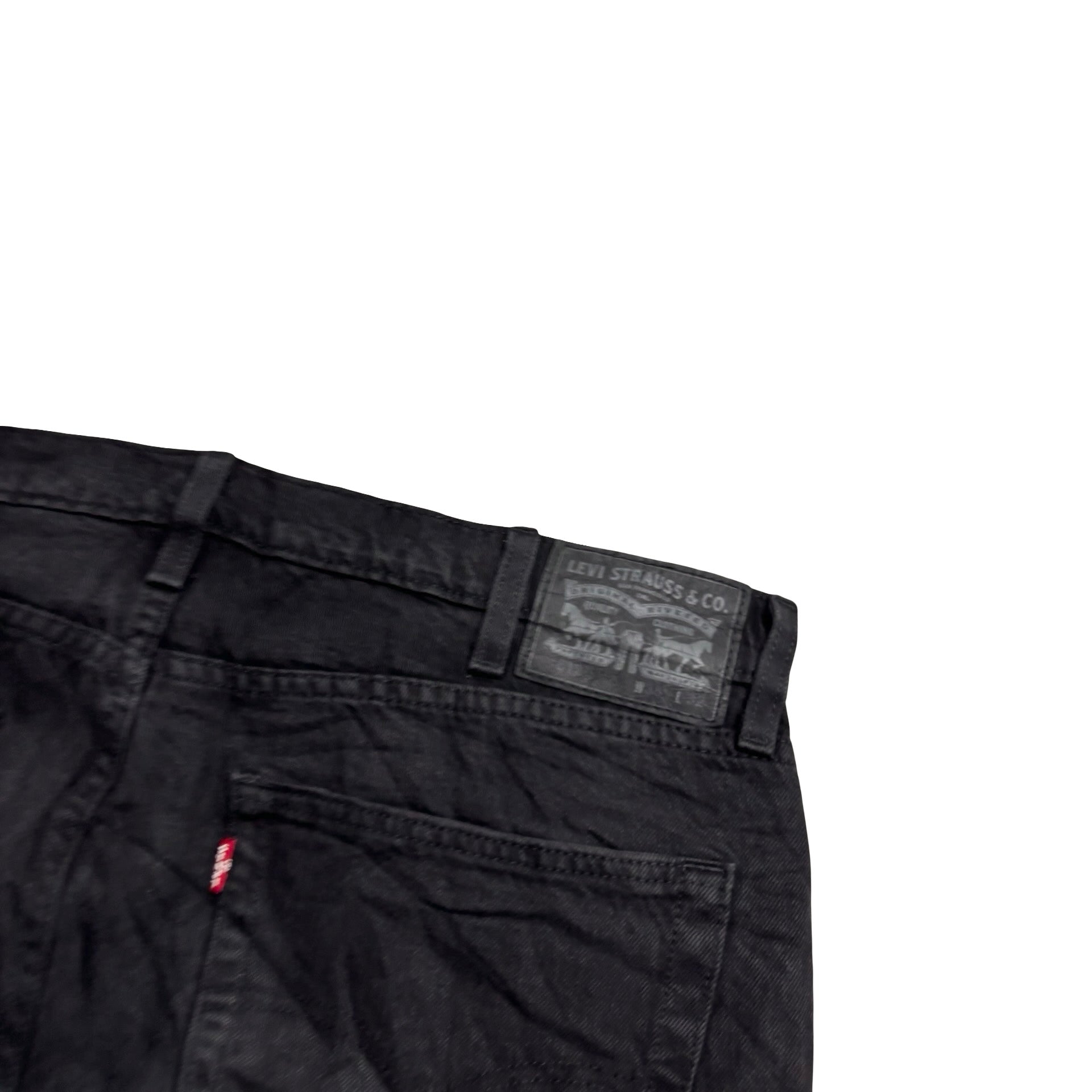 Levis 512 Jeans W38 L32 Mens Black Slim Tapered Fit Stretch Distressed Denim