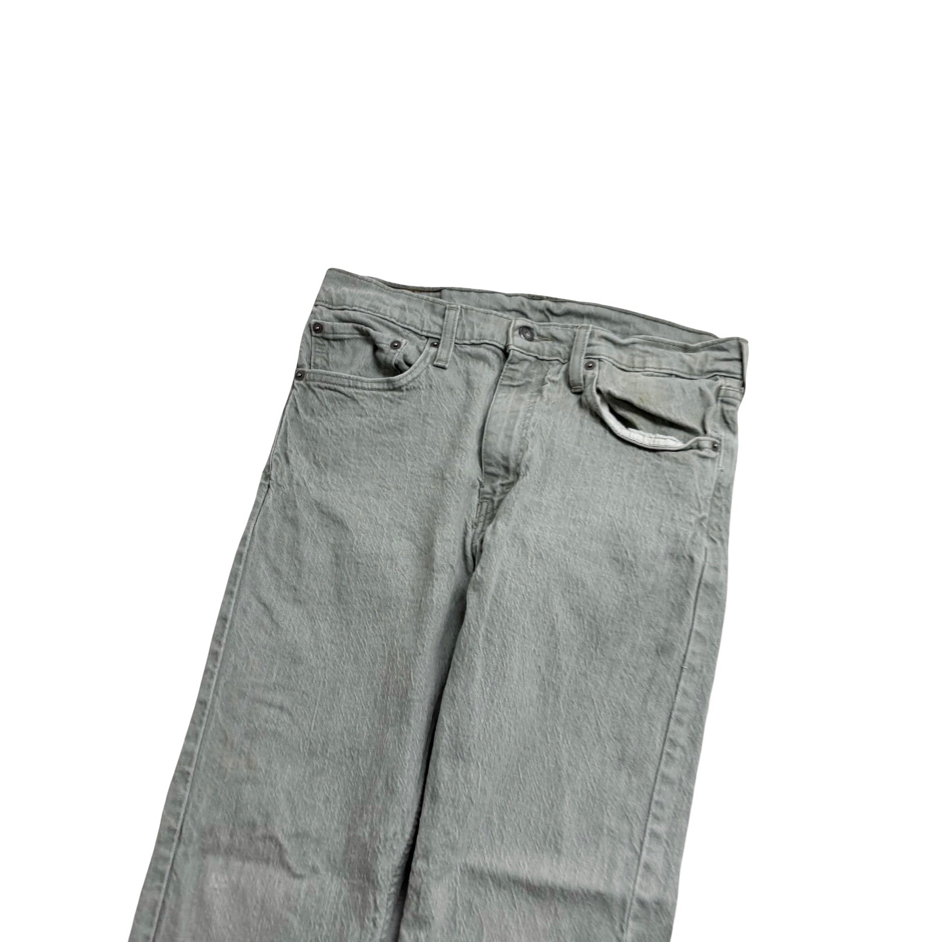 Levis 512 Jeans W32 L34 Mens Green Slim Tapered Fit Stretch Denim