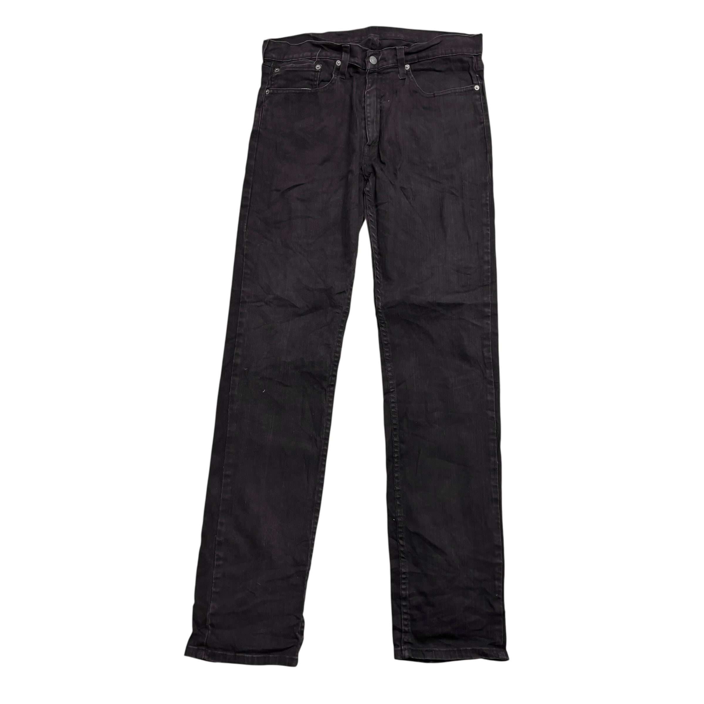 Levis 559 Jeans W34 L36 Mens Black Regular Straight Fit Stretch Denim (E)