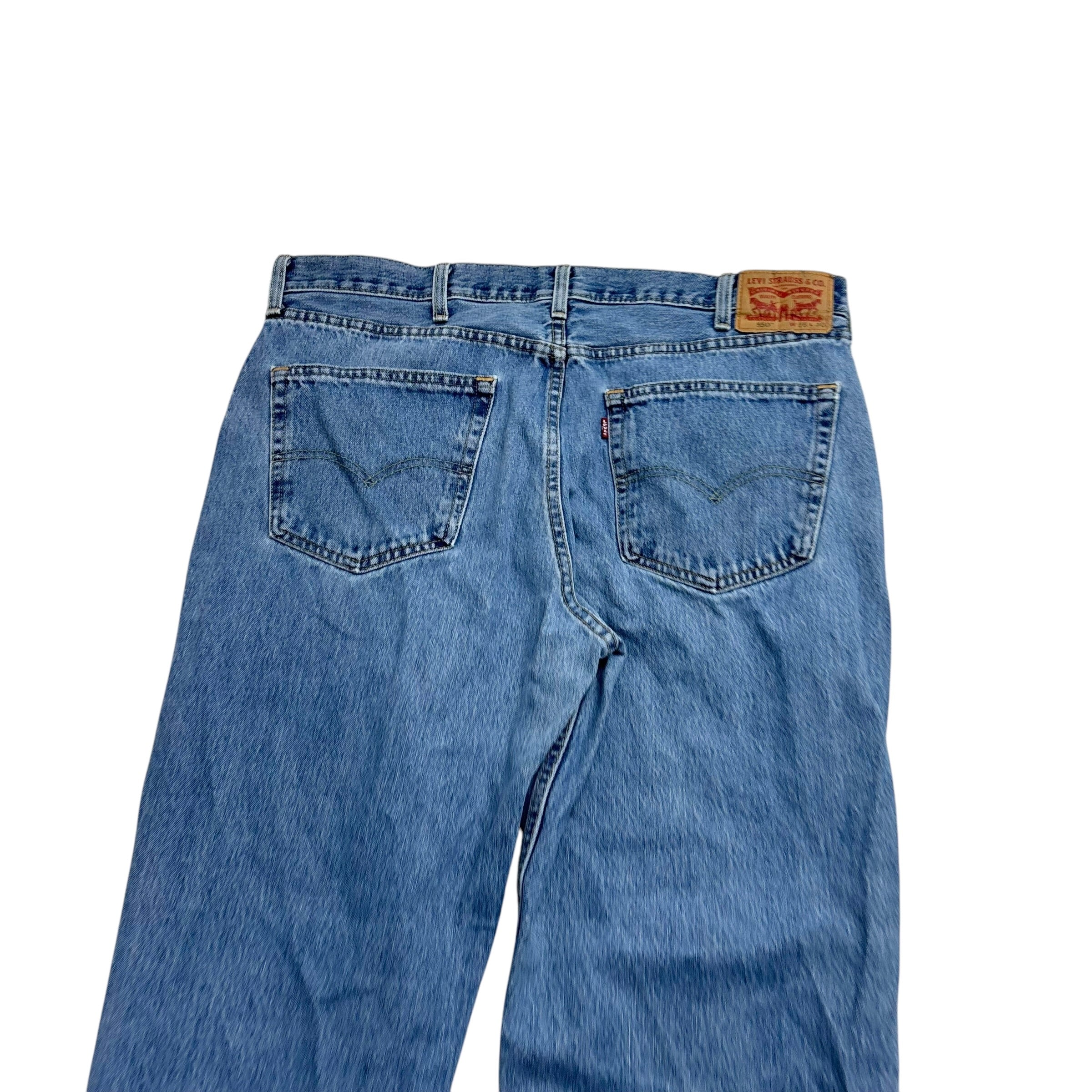 Levis 550 Jeans W38 L30 Mens Light Blue Baggy Relaxed Straight Fit Denim