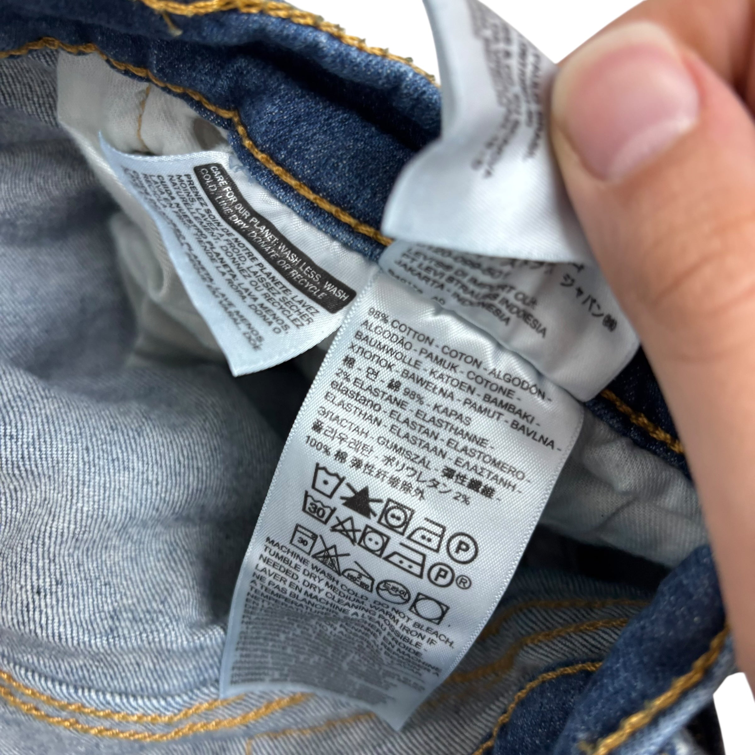 Levis 559 Jeans W36 L32 Mens Mid Blue Regular Straight Fit Stretch Denim (E)