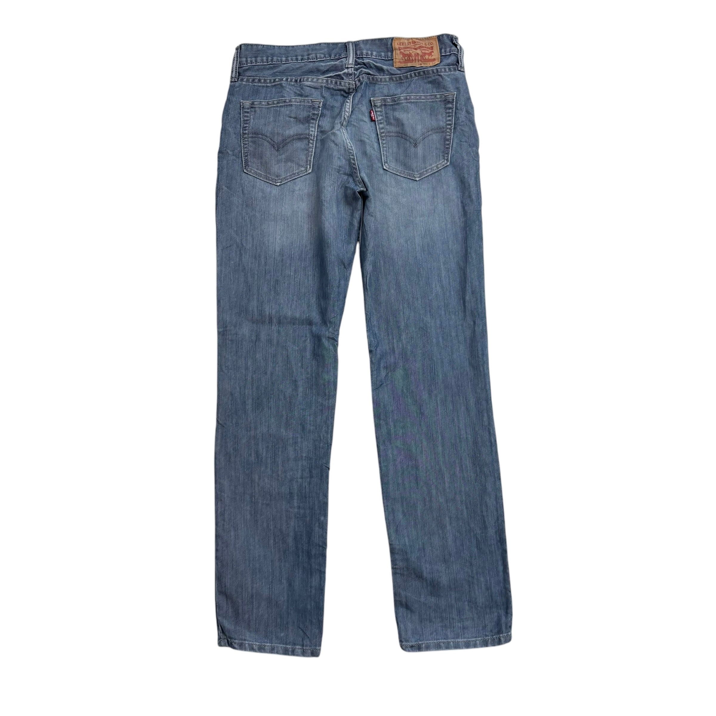 Levis 514 Jeans W30 L32 Mens Mid Blue Regular Straight Fit Denim (E)