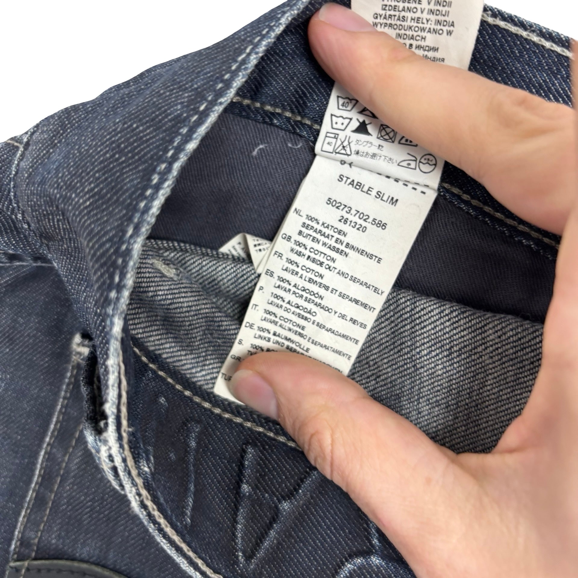 G Star Raw Stable Slim Jeans W36 L34 Mens Dark Blue Denim