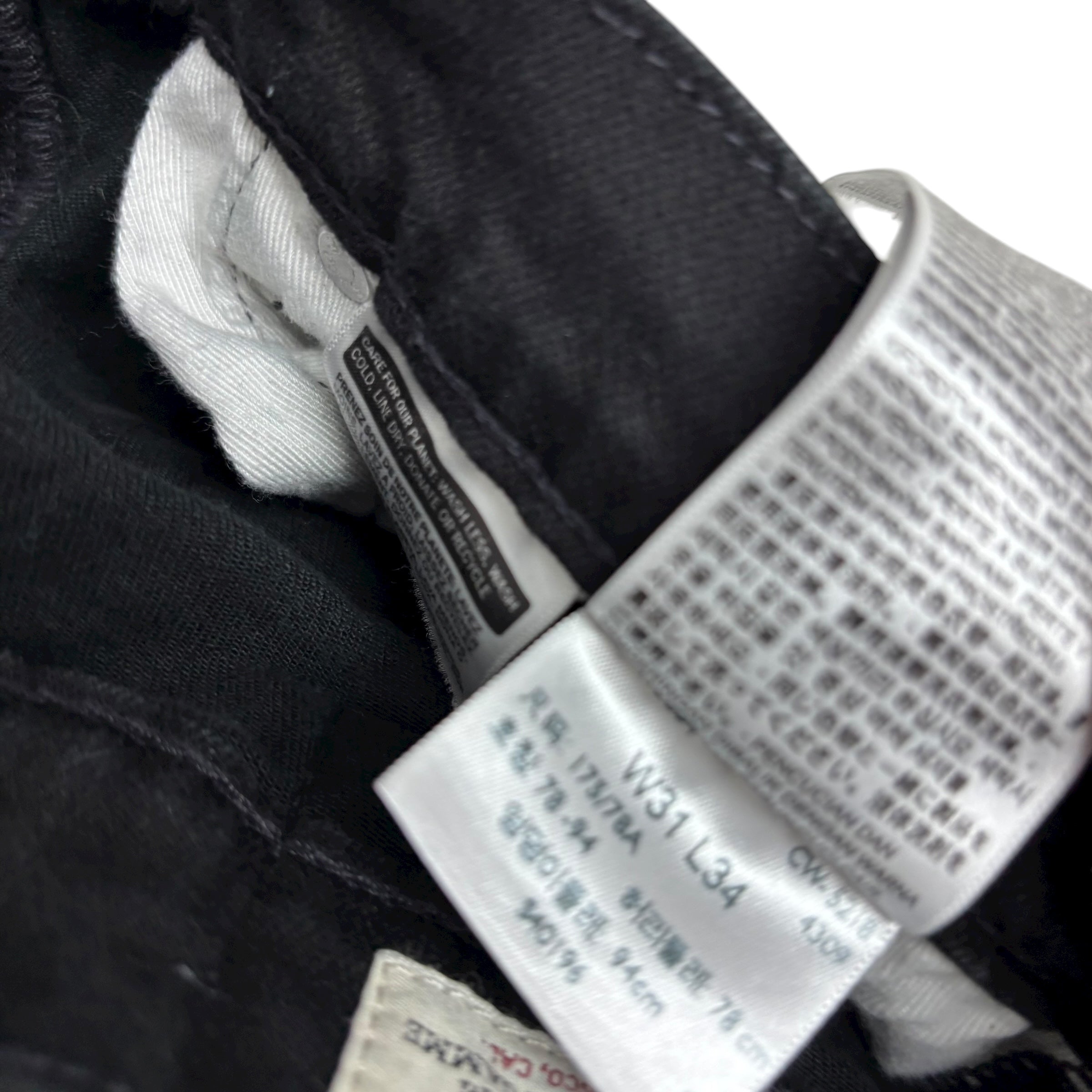 Levis 514 Jeans W30 L32 Mens Black Regular Straight Fit Stretch Denim (E)