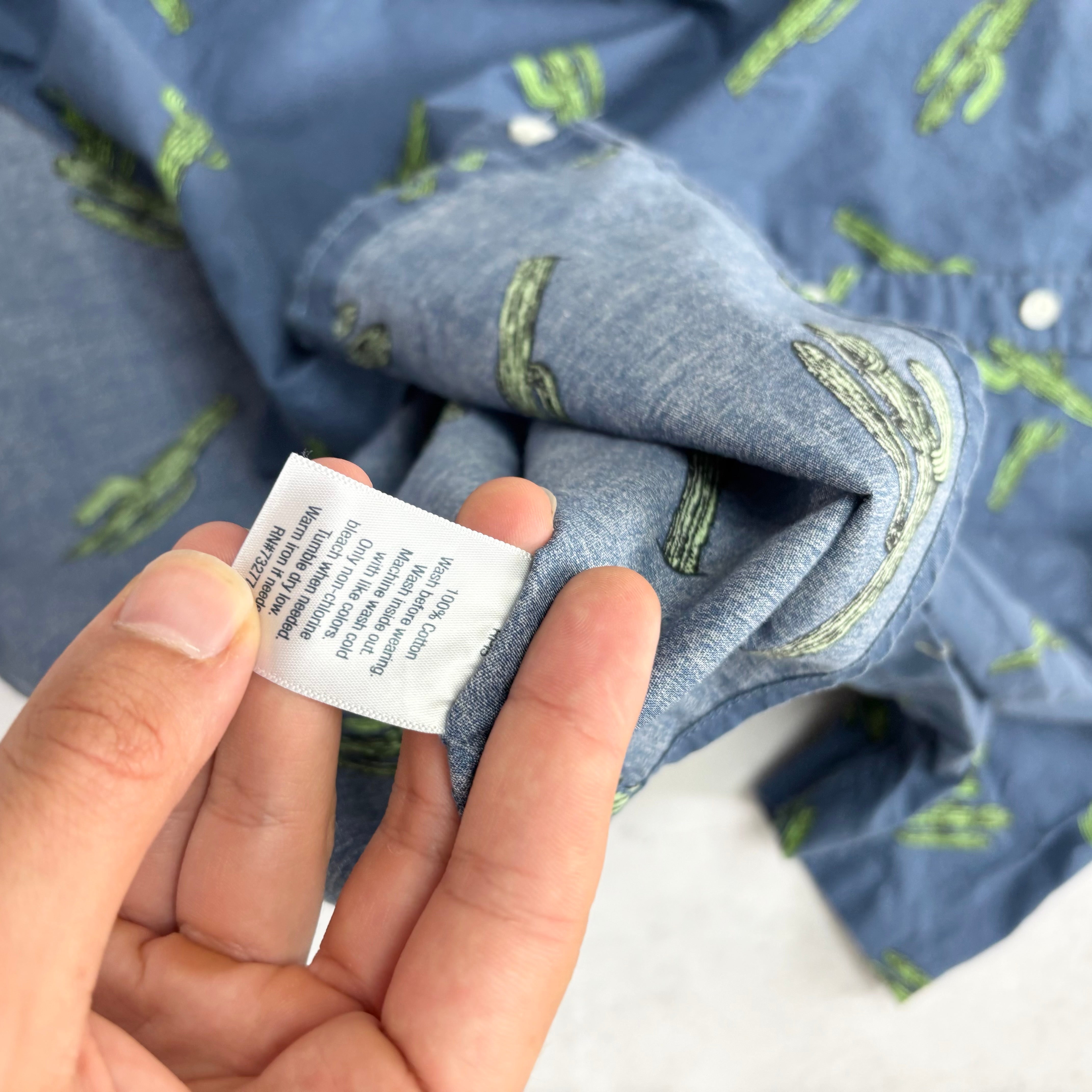 Hawaiian Shirt Mens Small Blue Floral Aloha Regular Fit Cotton (E)