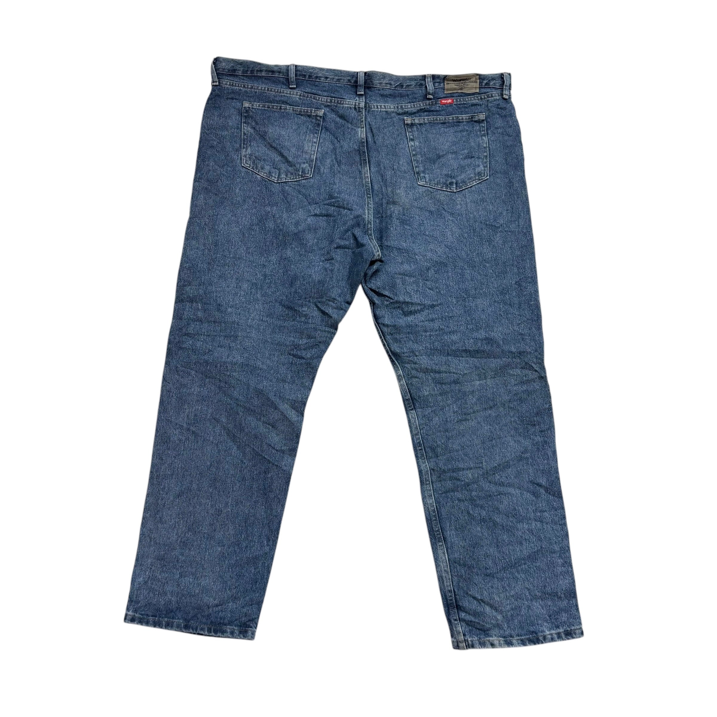 Wrangler Jeans W50 L32 Mens Mid Blue Relaxed Straight Fit Baggy Denim (E)