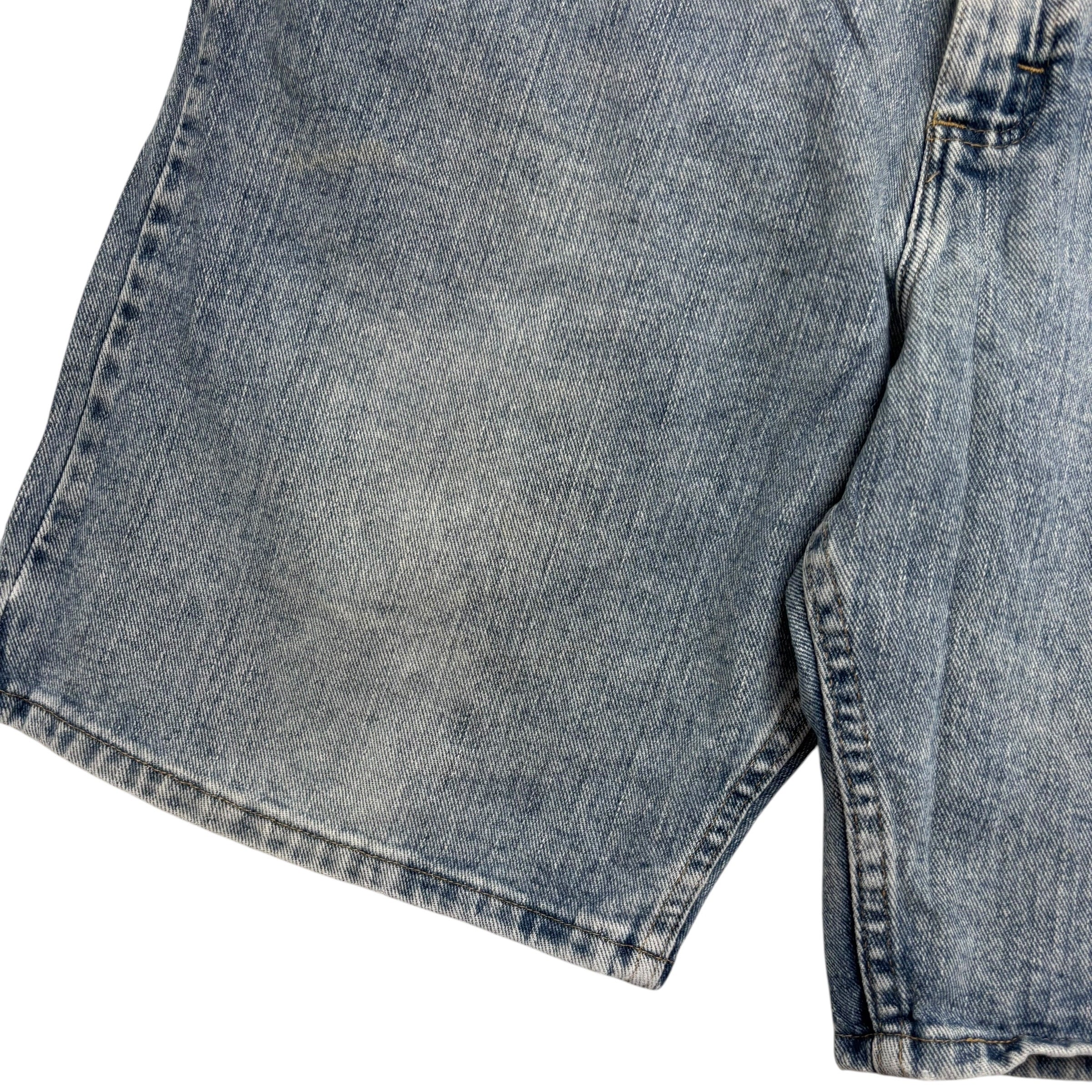 Wrangler Baggy Jorts W38 Mens Denim Shorts Light Blue Relaxed Fit