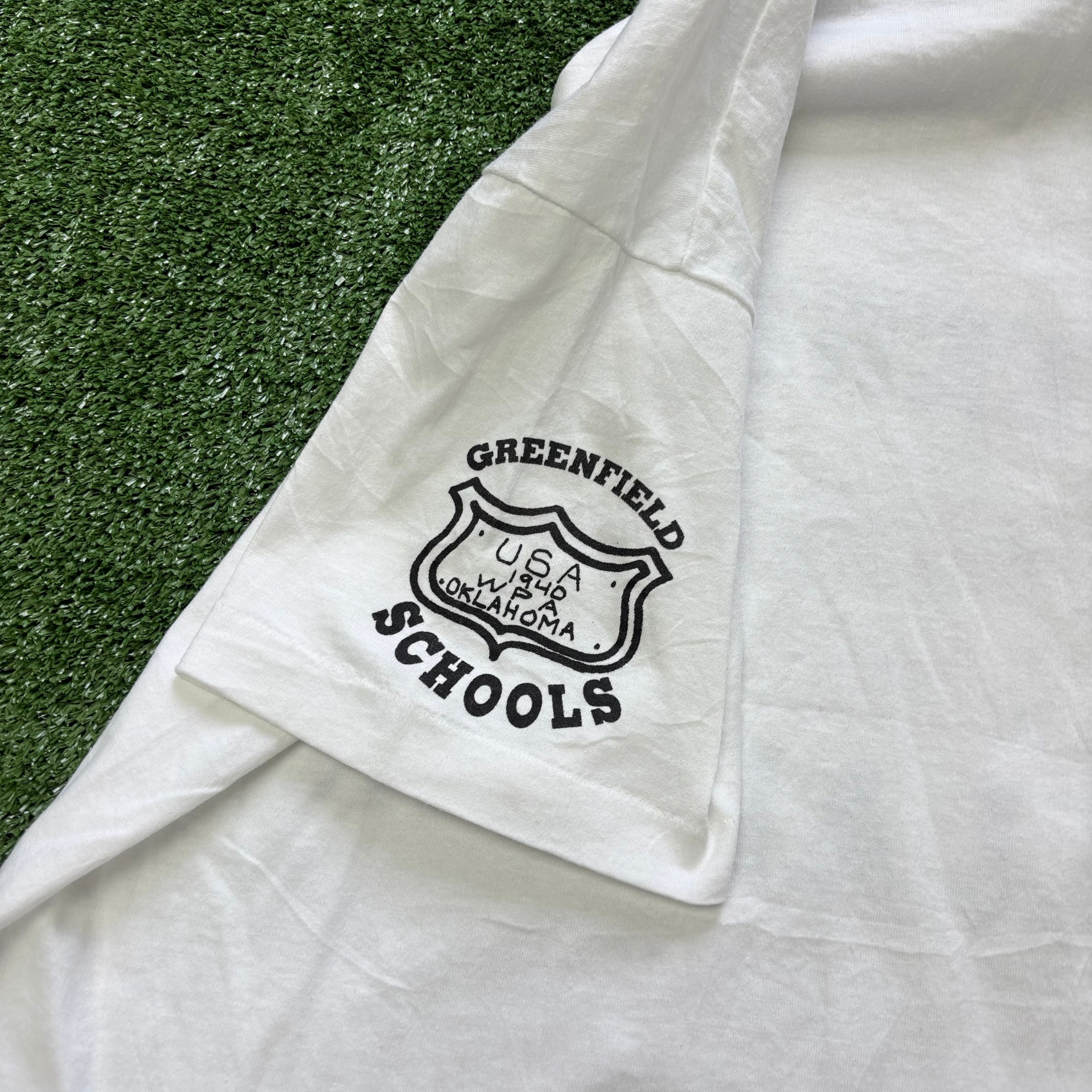 Vintage T Shirt Mens Large White Single Stitch Graphic Print 90s USA Tourist (E)