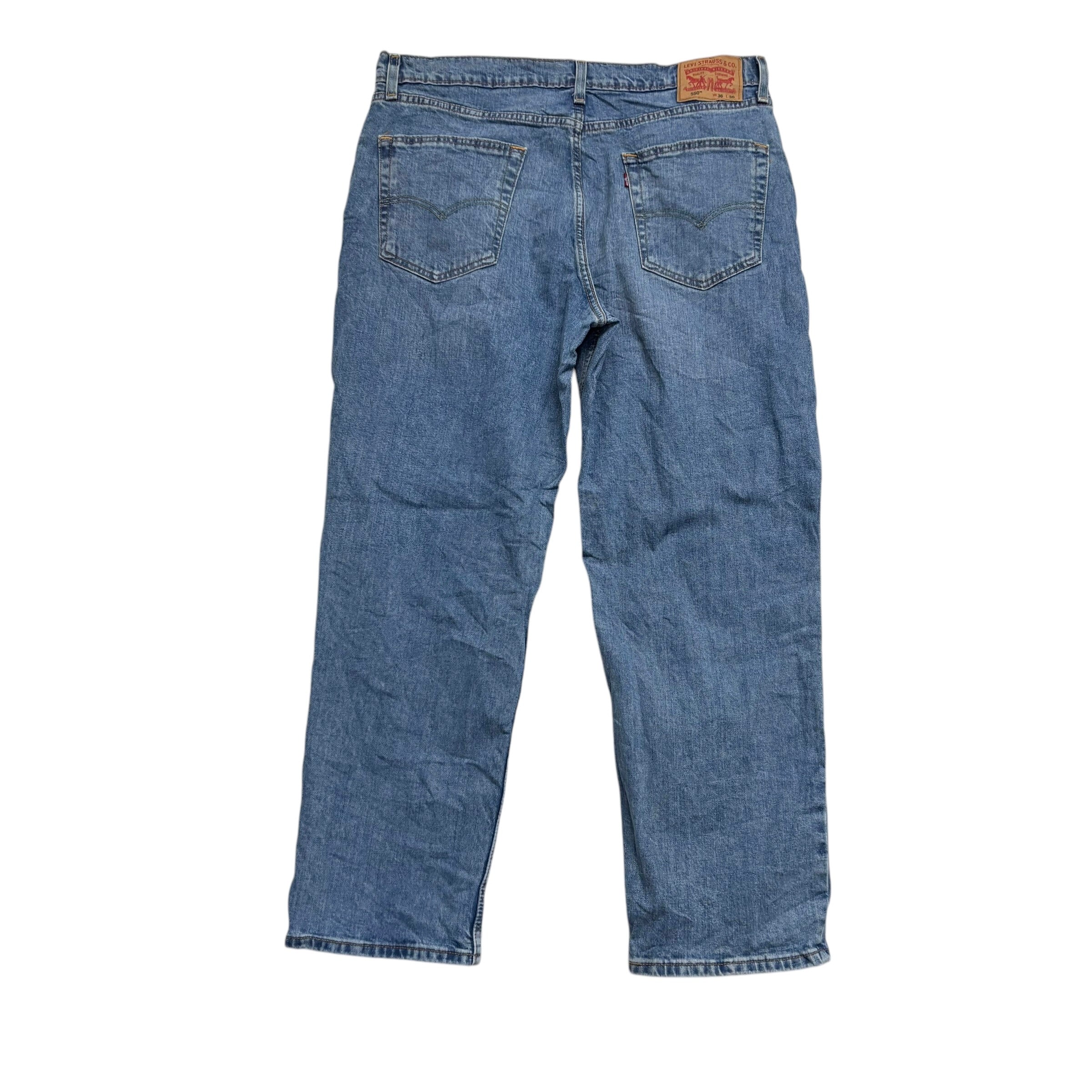 Levis 550 Jeans W36 L30 Mens Light Blue Baggy Relaxed Straight Stretch Denim