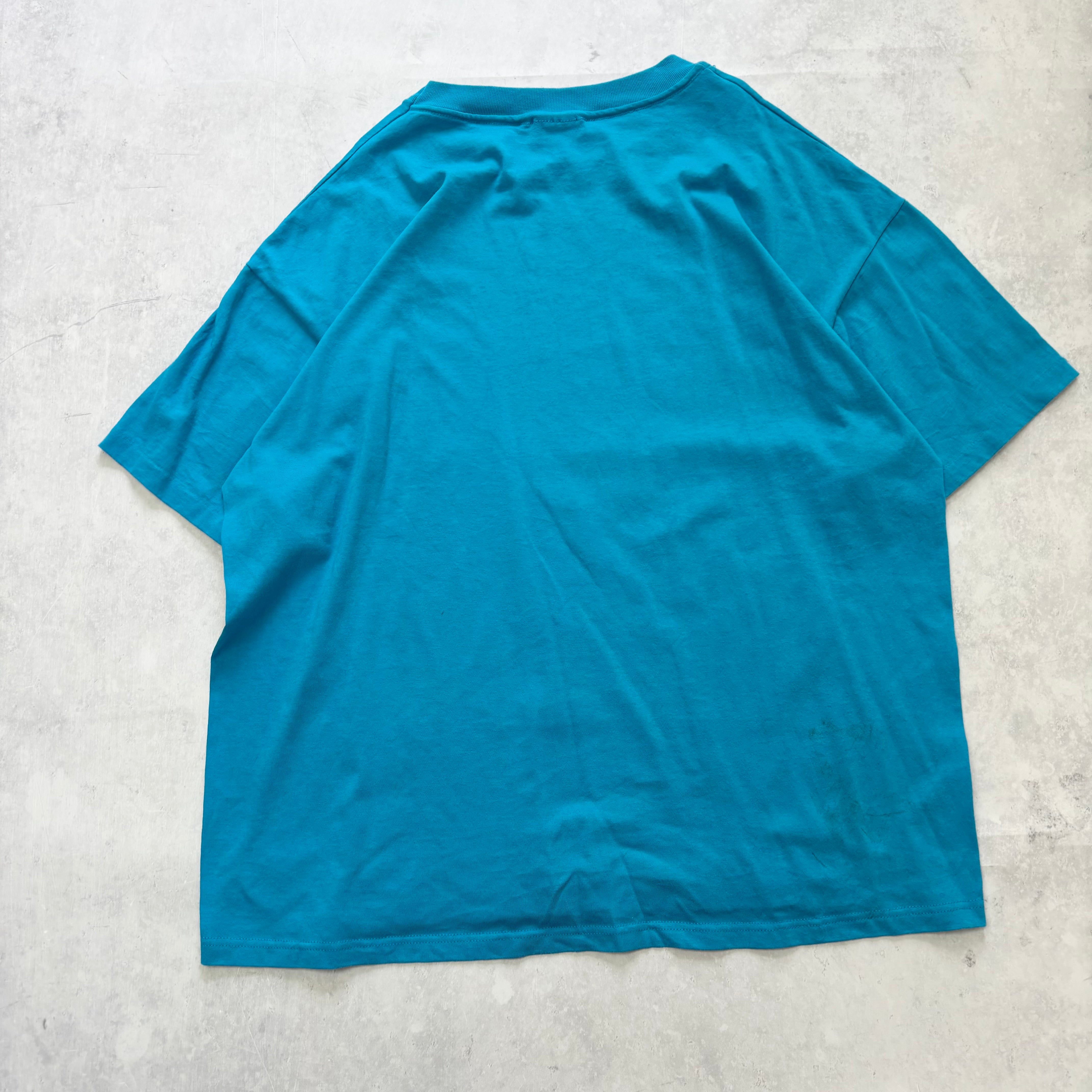 Vintage T Shirt Mens XL Blue Single Stitch Graphic Print 90s USA (E)