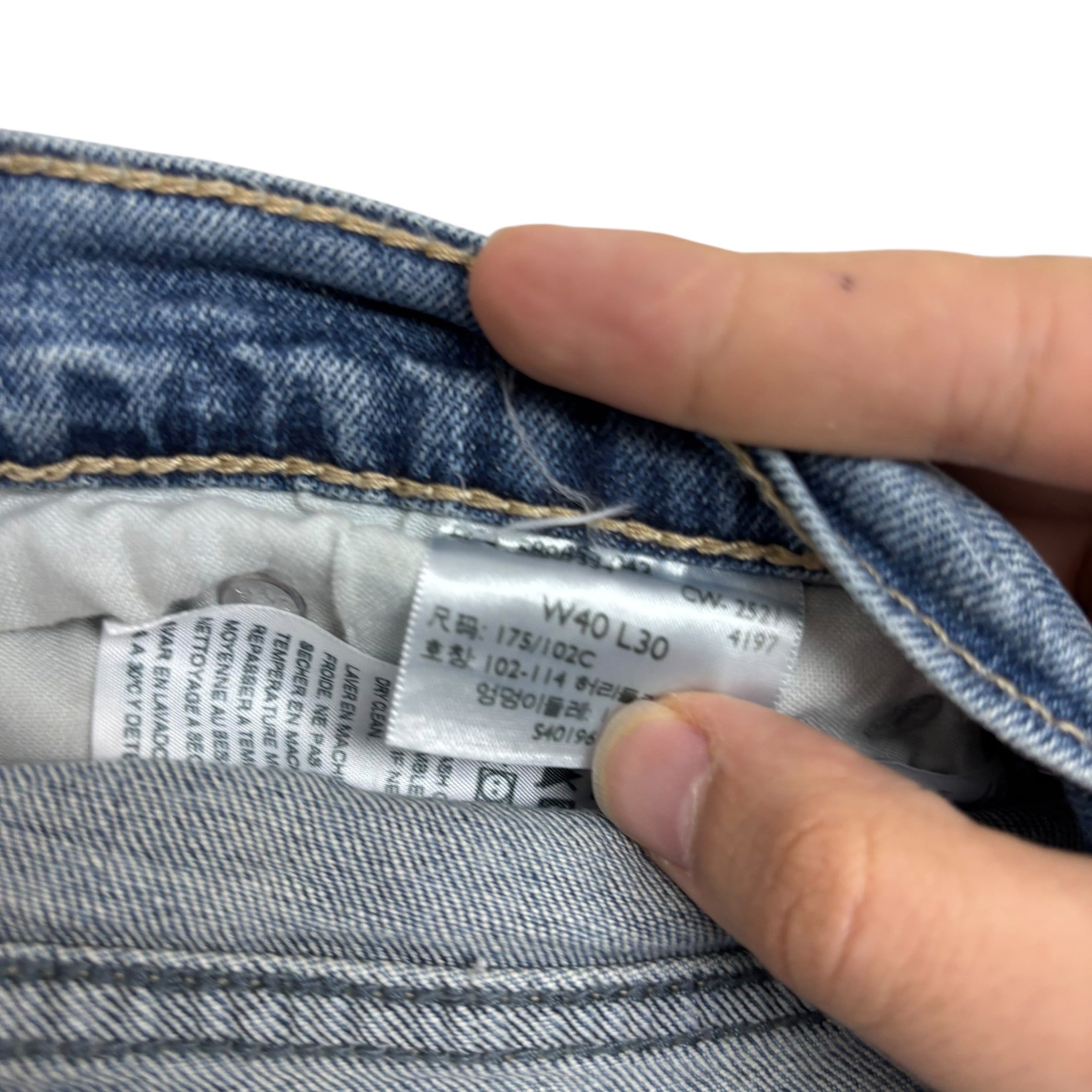 Levis Signature Jeans W40 L32 Mens Light Blue Relaxed Straight Stretch Denim (E)