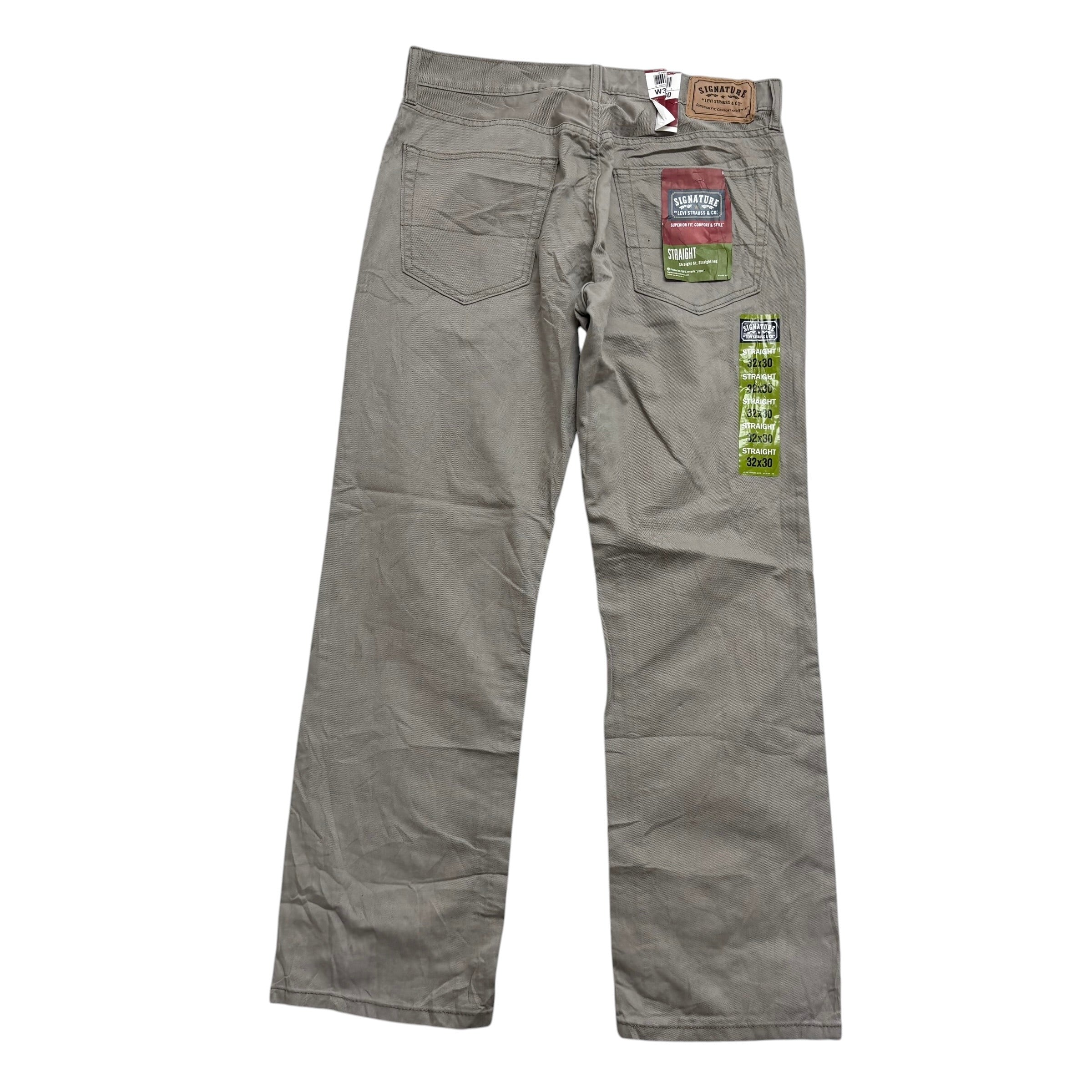 Levis Signature Trousers W32 L30 Mens Grey Relaxed Straight Fit Vintage (E)