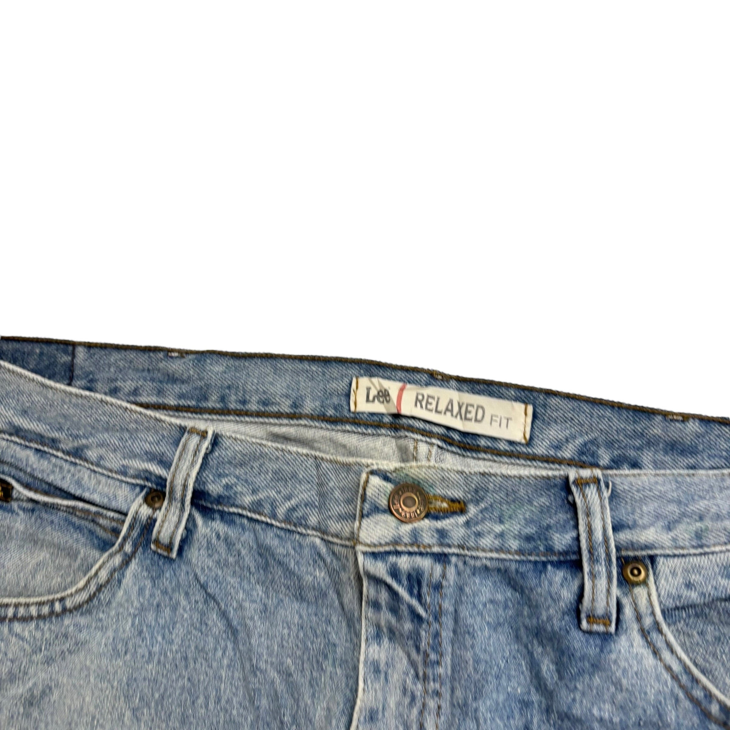 Lee Jeans W42 L30 Mens Light Blue Relaxed Straight Fit Vintage Denim
