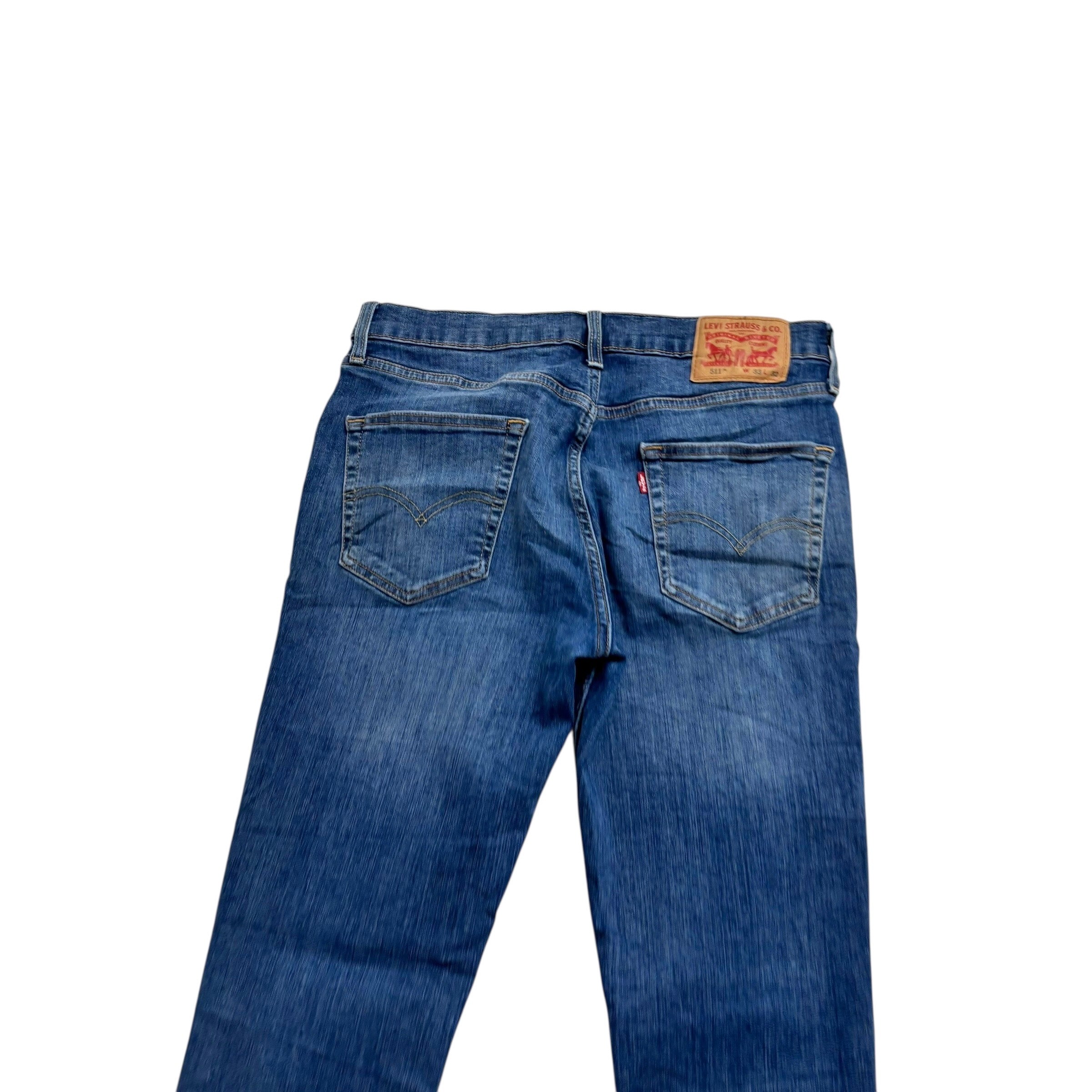 Levis 511 Jeans W32 L32 Mens Mid Blue Slim Fit Stretch Denim