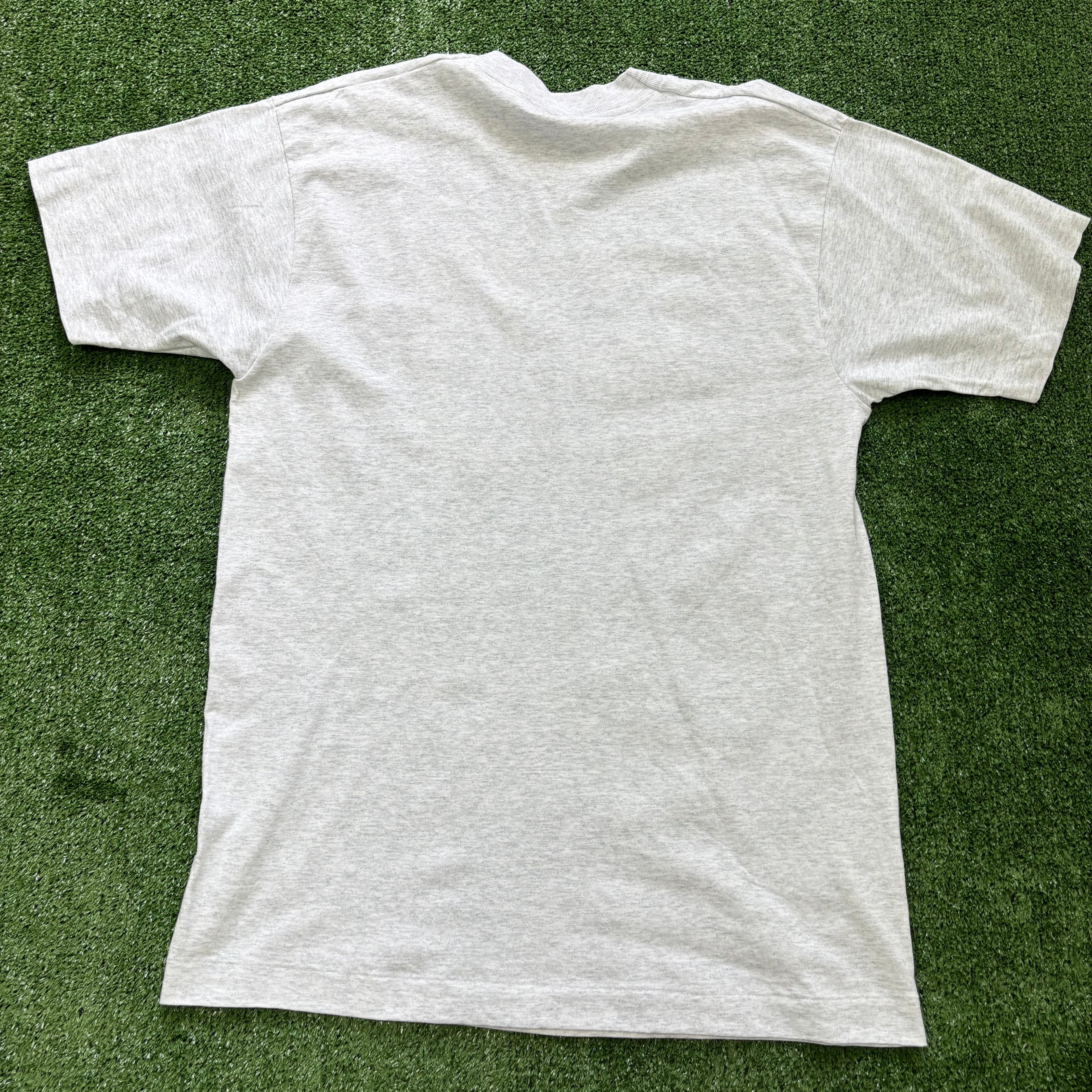 Vintage T Shirt Mens Large Grey Single Stitch Graphic Print 90s USA (E)