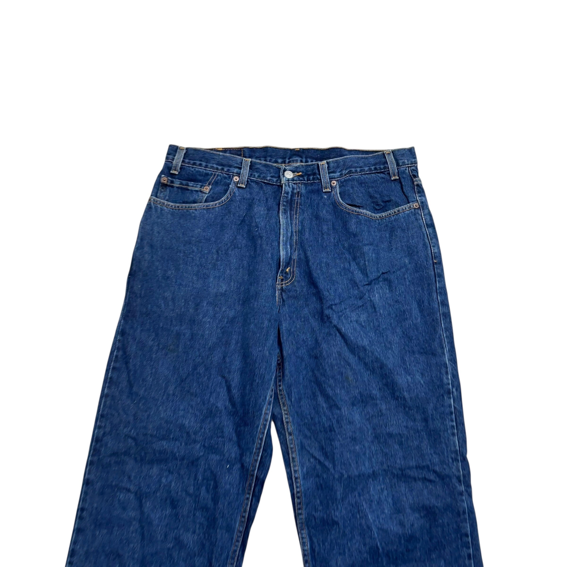 Levis Jeans W38 L32 Mens Dark Blue Baggy Relaxed Straight Fit Denim