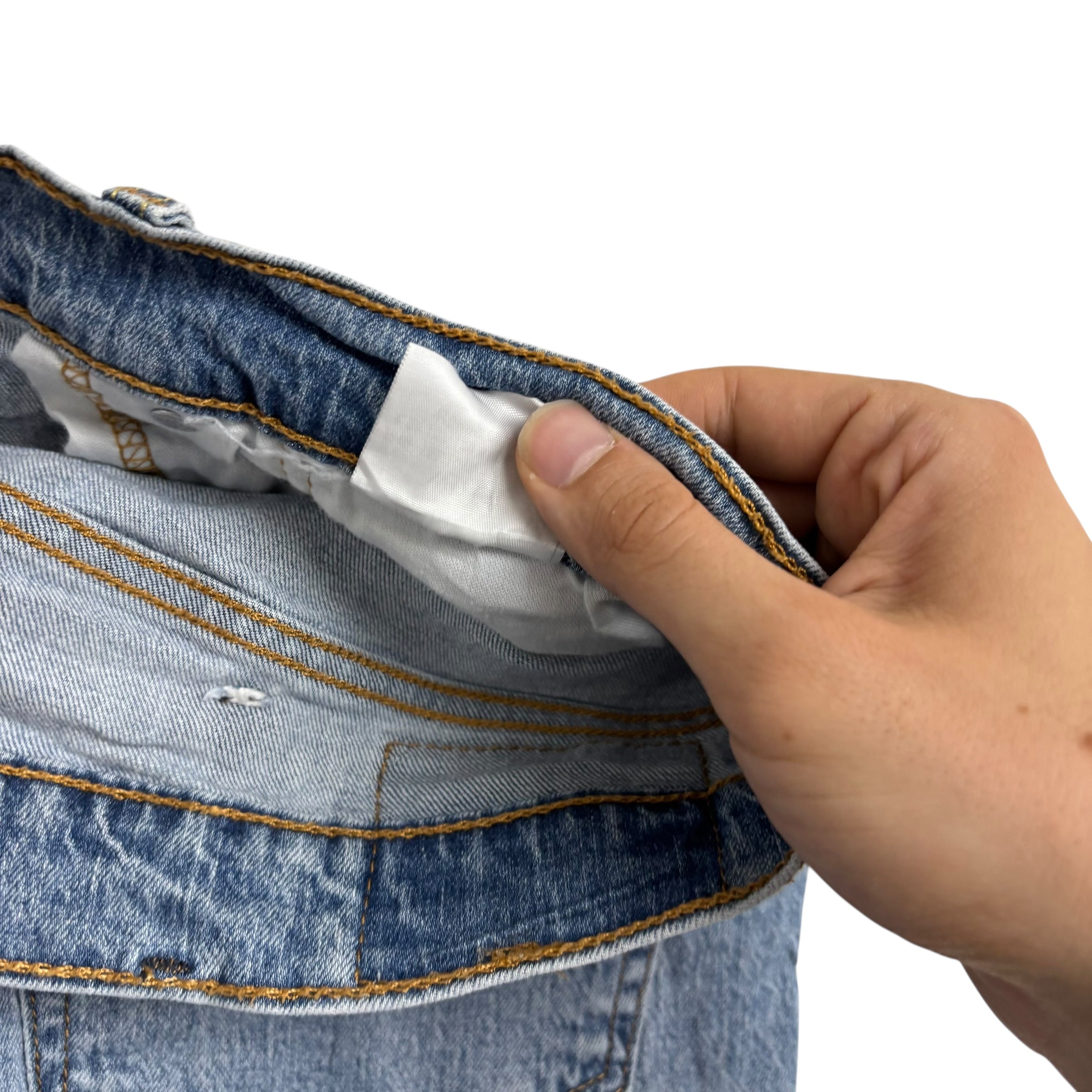 Levis 541 Jeans W42 L32 Mens Light Blue Athletic Tapered Fit Stretch Denim (E)