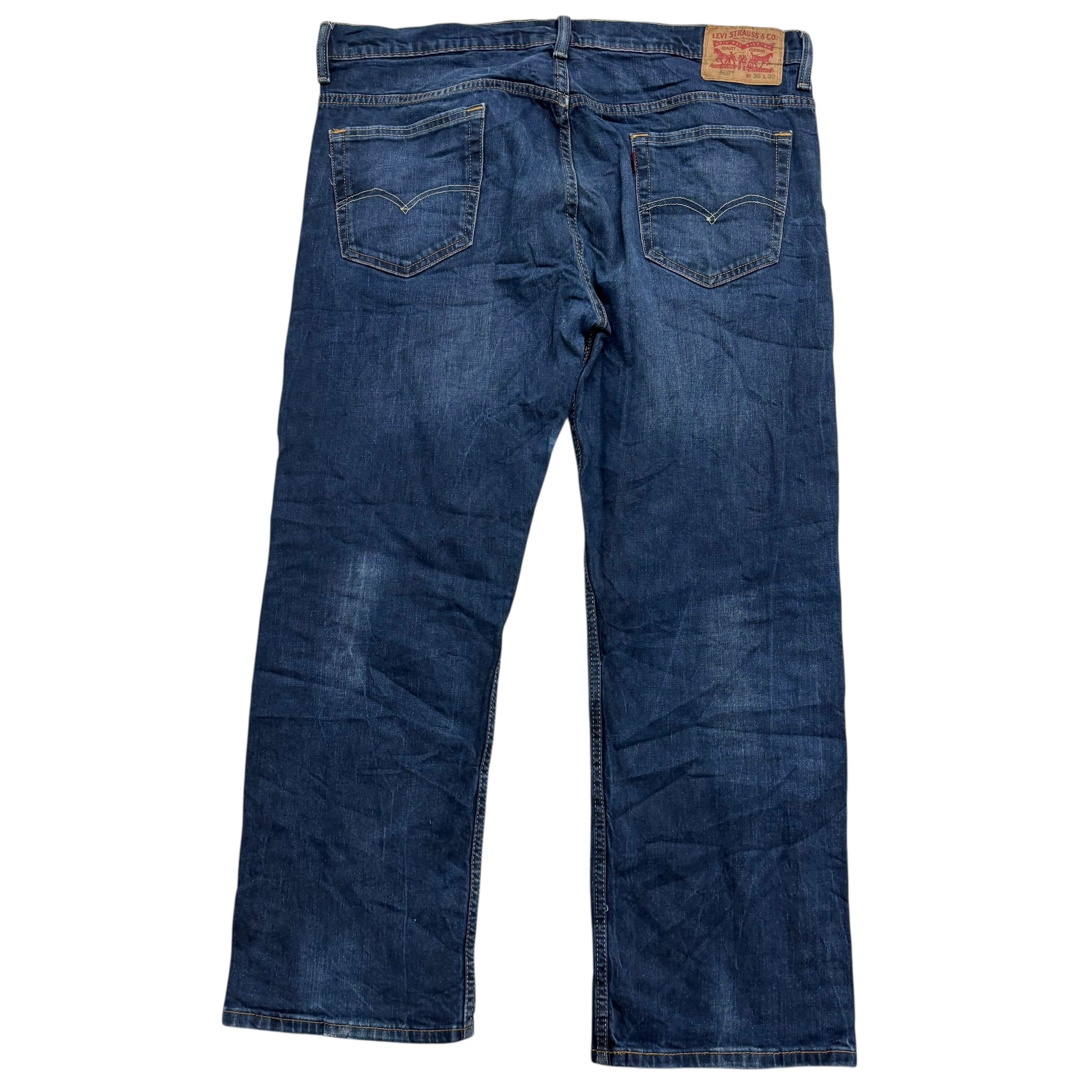 Levis 569 Jeans W36 L29 Mens Dark Blue Baggy Relaxed Straight Stretch Denim (E)