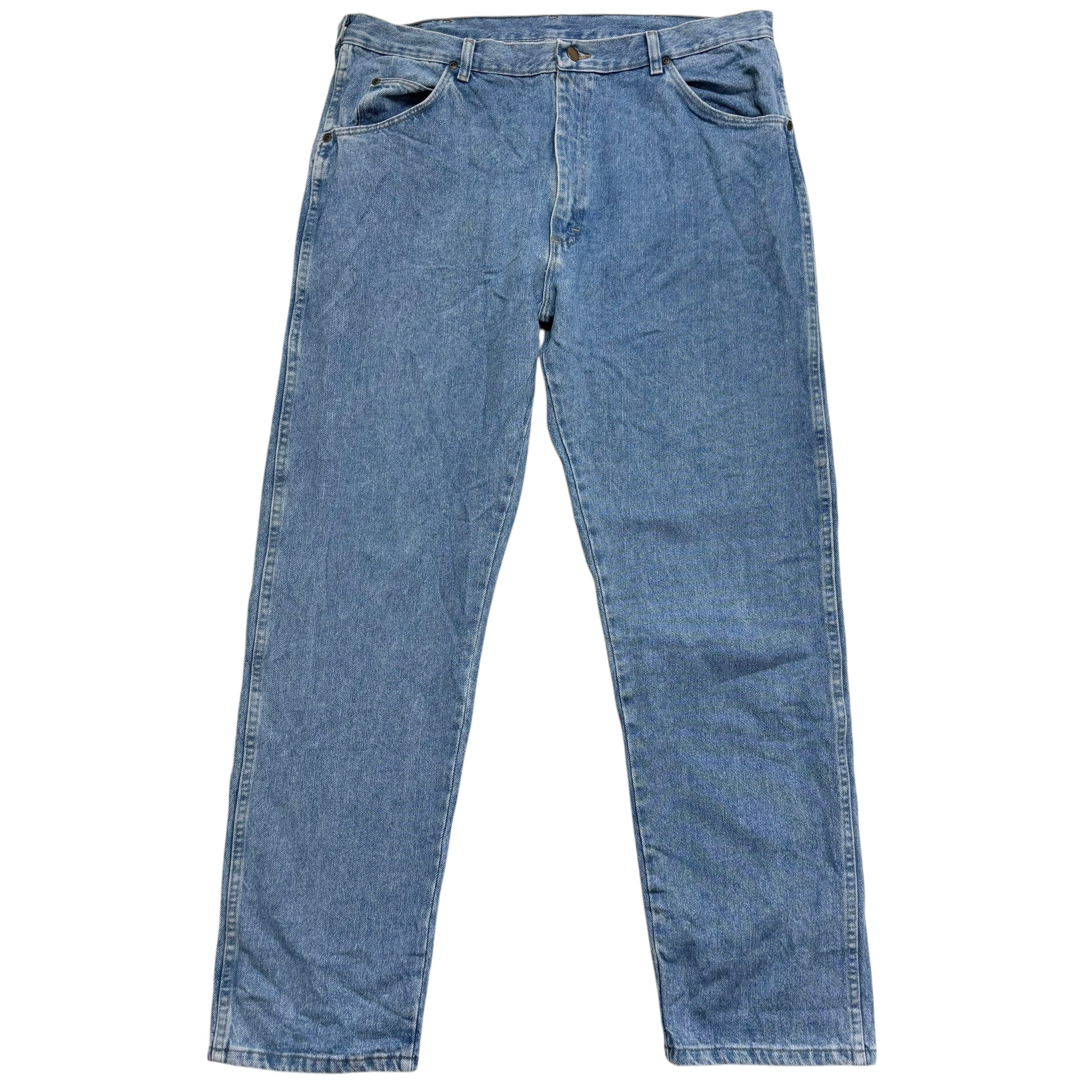 Wrangler Jeans W40 L32 Mens Light Blue Regular Straight Fit Vintage Denim (E)