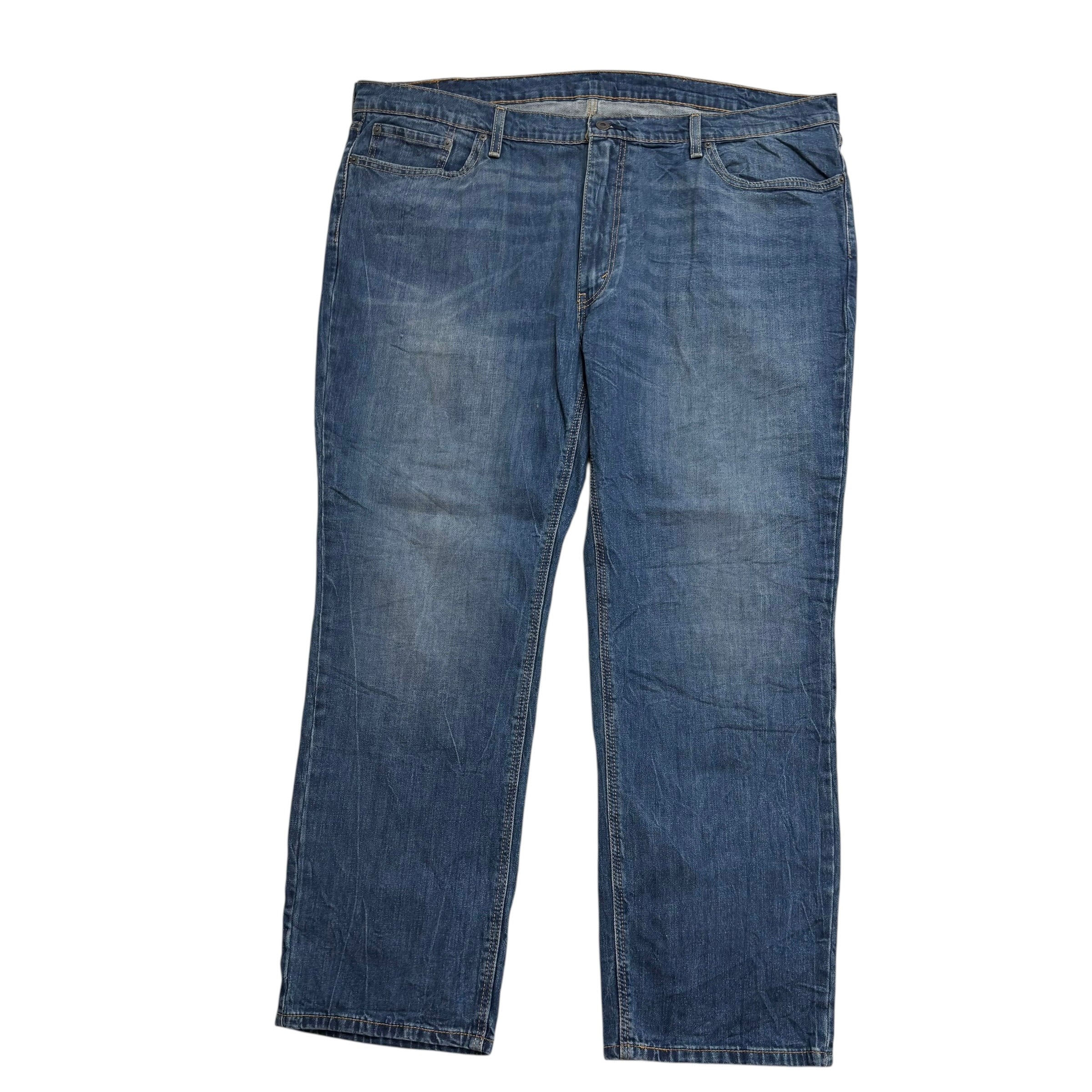 Levis 541 Jeans W48 L32 Mens Mid Blue Athletic Tapered Fit Stretch Denim