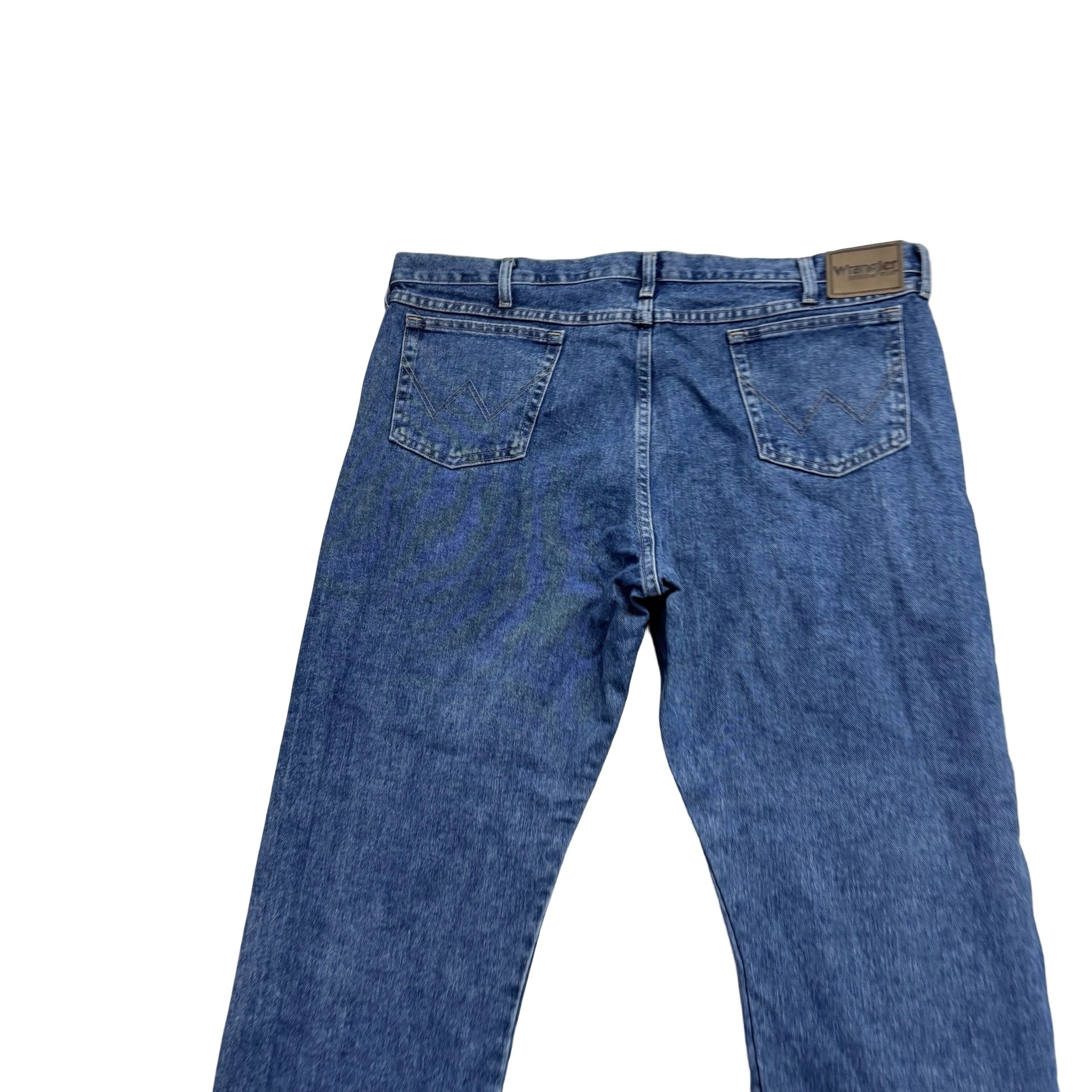 Wrangler Jeans W42 L30 Mens Mid Blue Relaxed Straight Fit Vintage Denim (E)
