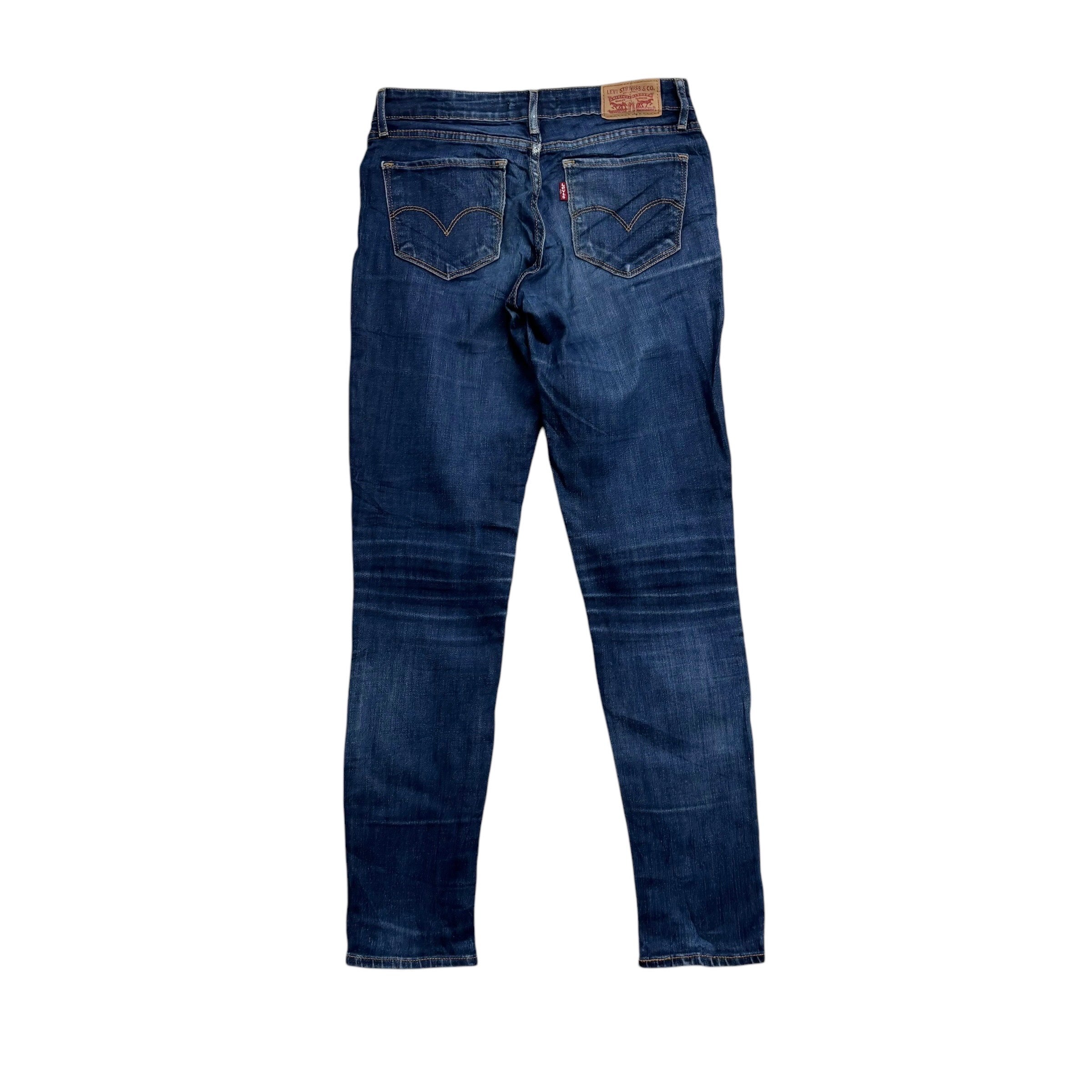 Levis 711 Jeans W25 L28 Womens Mid Blue Skinny Fit Stretch Denim (G)