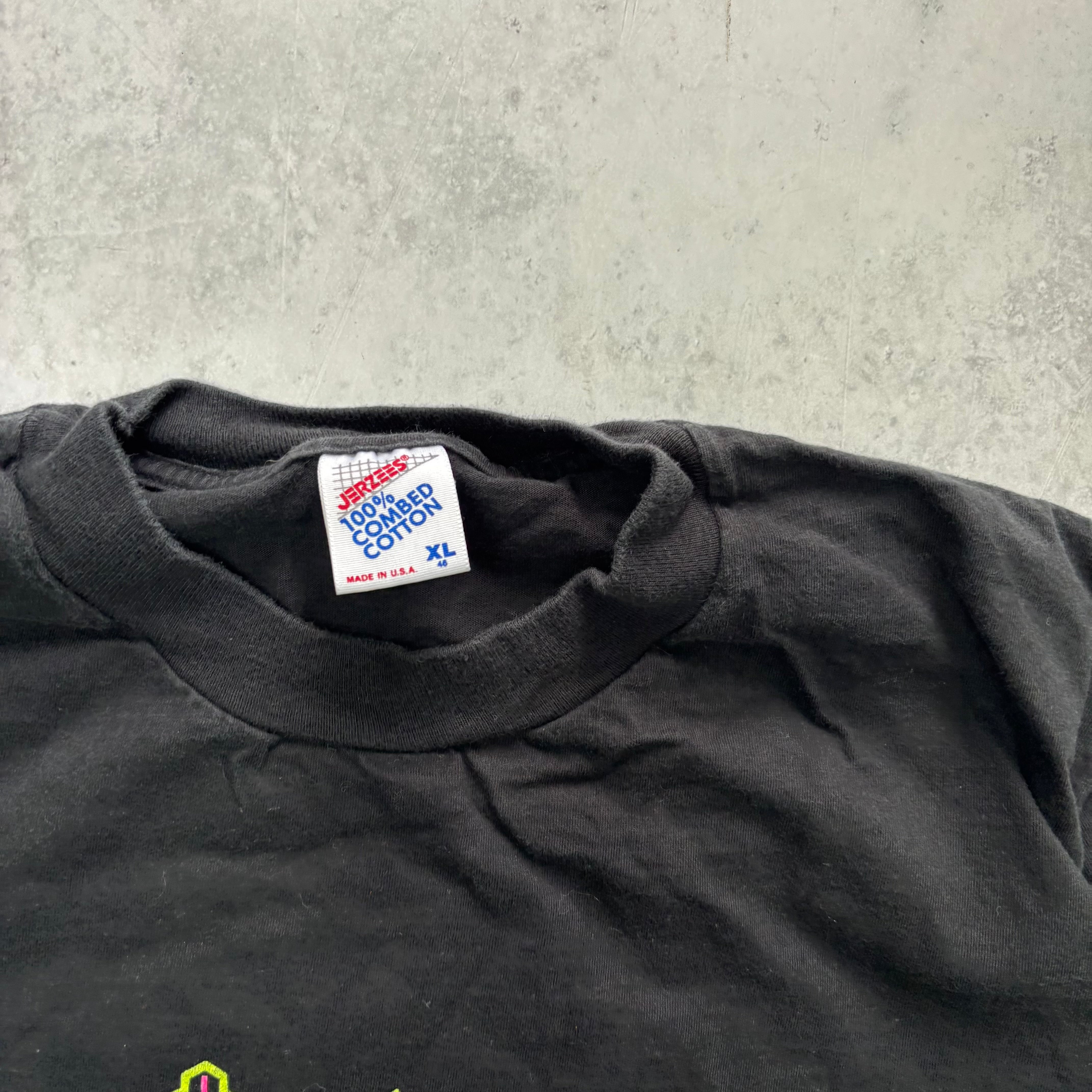 Vintage T Shirt Mens XL Black Single Stitch Graphic Print 90s USA Books
