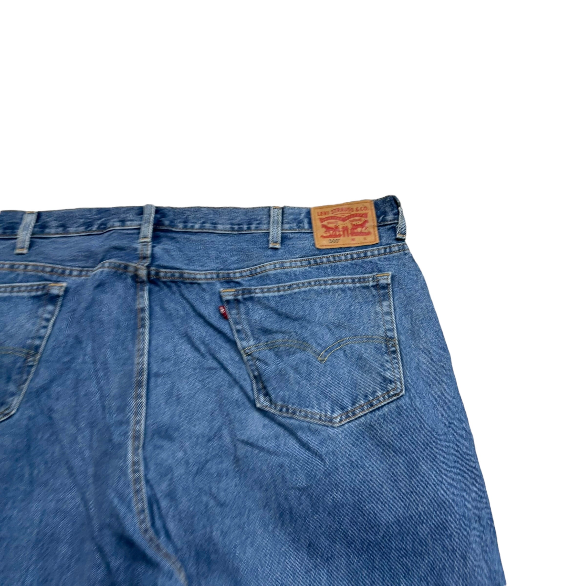 Levis 560 Jeans W50 L29 Mens Mid Blue Baggy Relaxed Comfort Fit Denim (E)