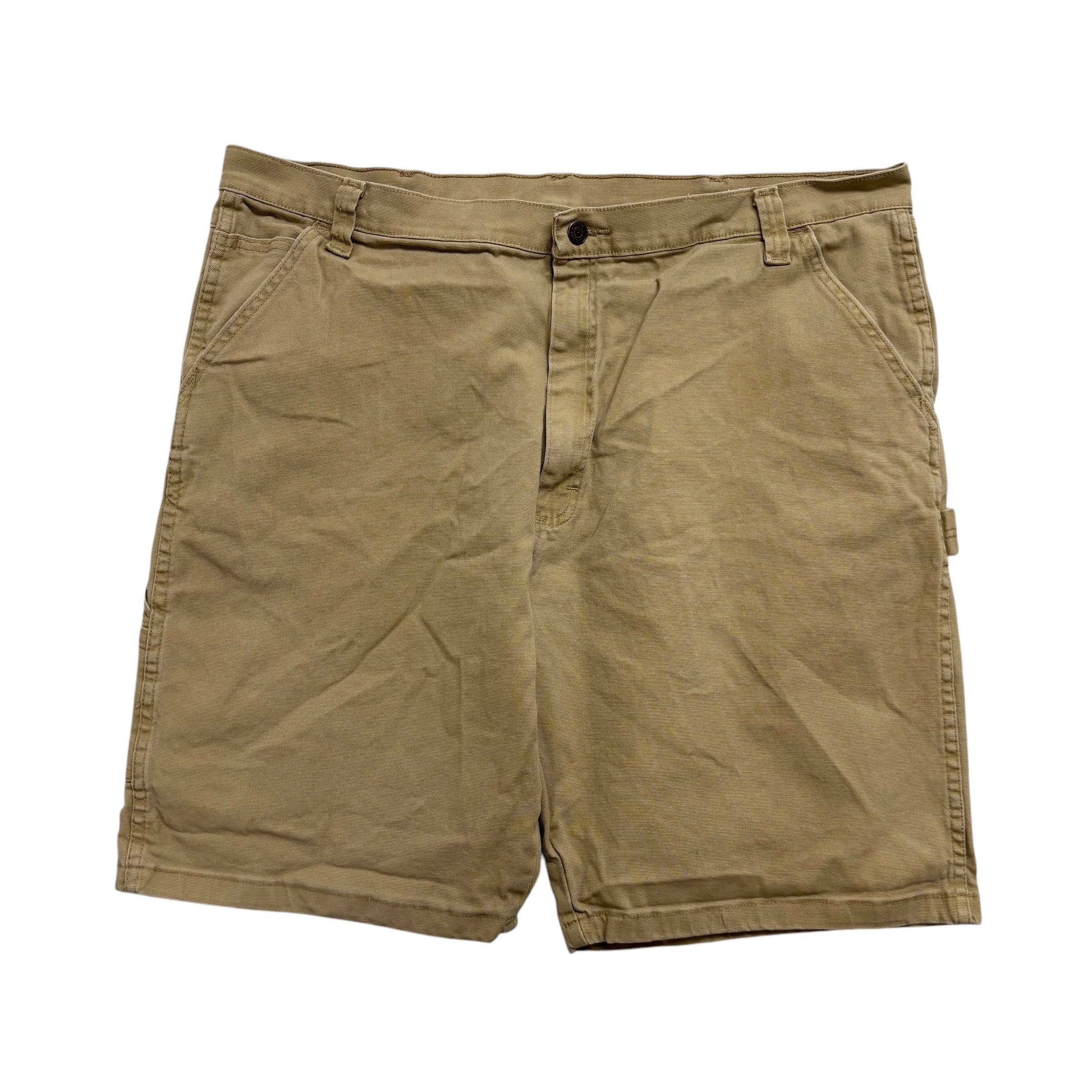 Wrangler Baggy Jorts W42 Mens Beige Denim Shorts Relaxed Stretch Carpenter (F)