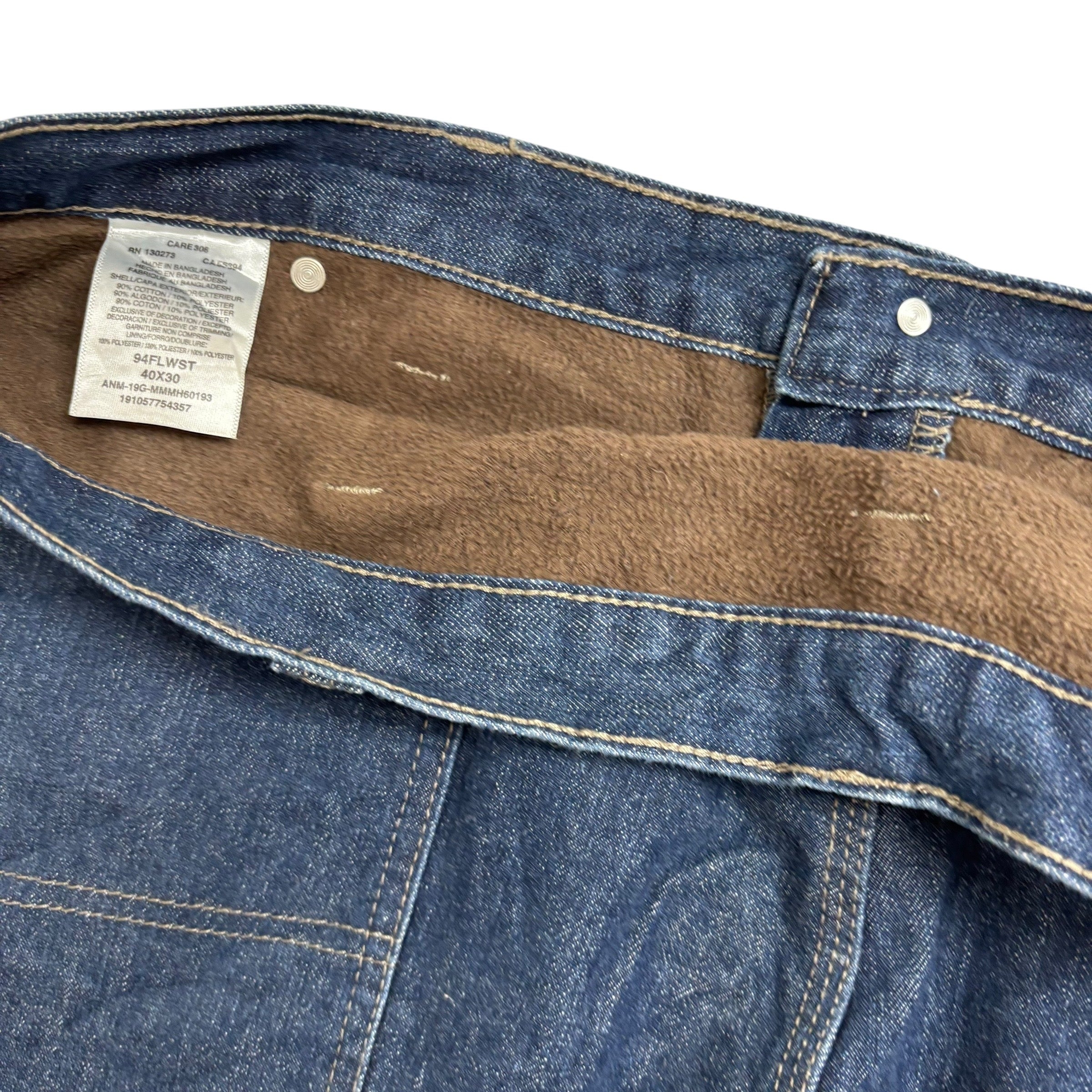 Wrangler Carpenter Jeans W40 L30 Mens Dark Blue Relaxed Straight Fit Denim (E)