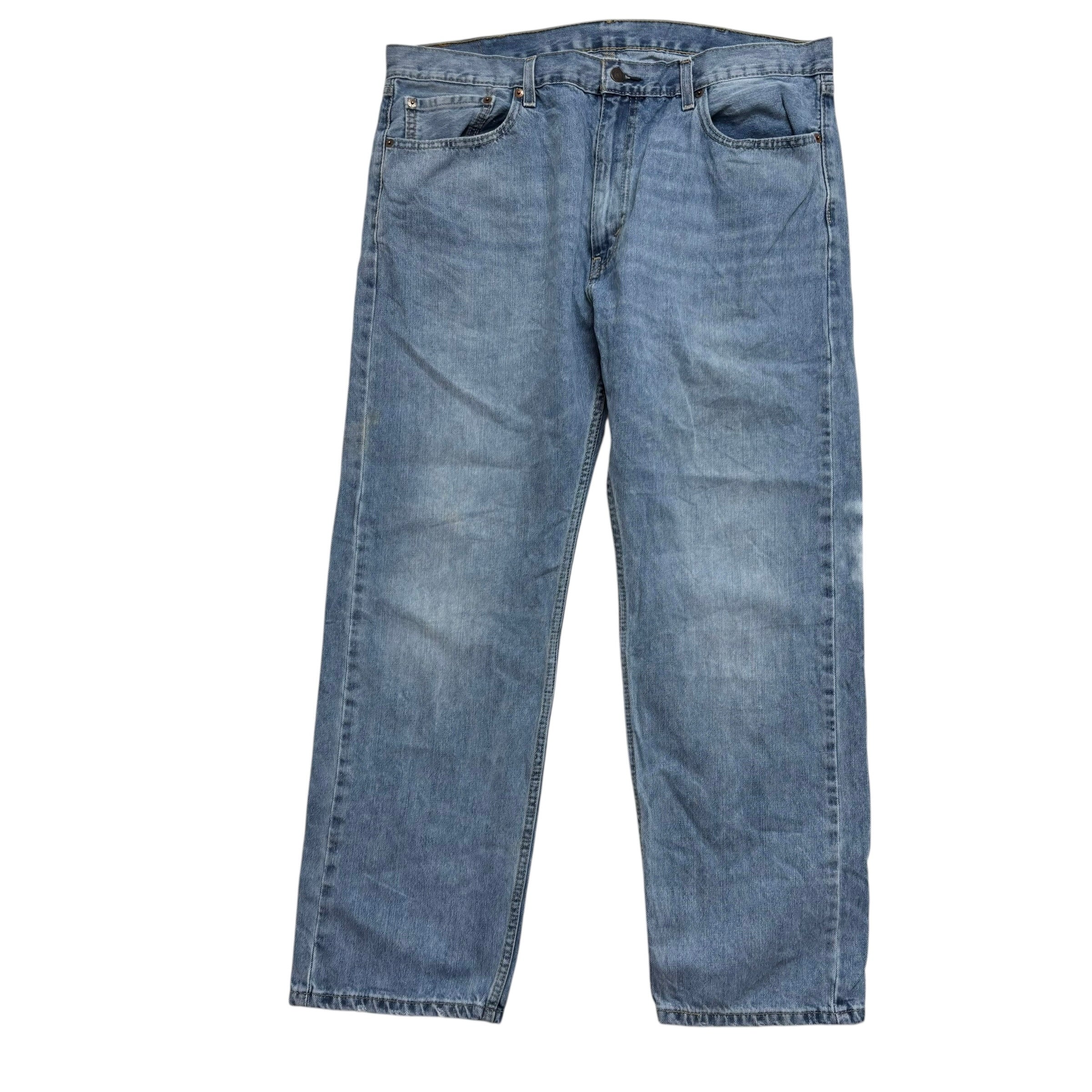 Levis 505 Jeans W38 L30 Mens Light Blue Regular Straight Fit Denim
