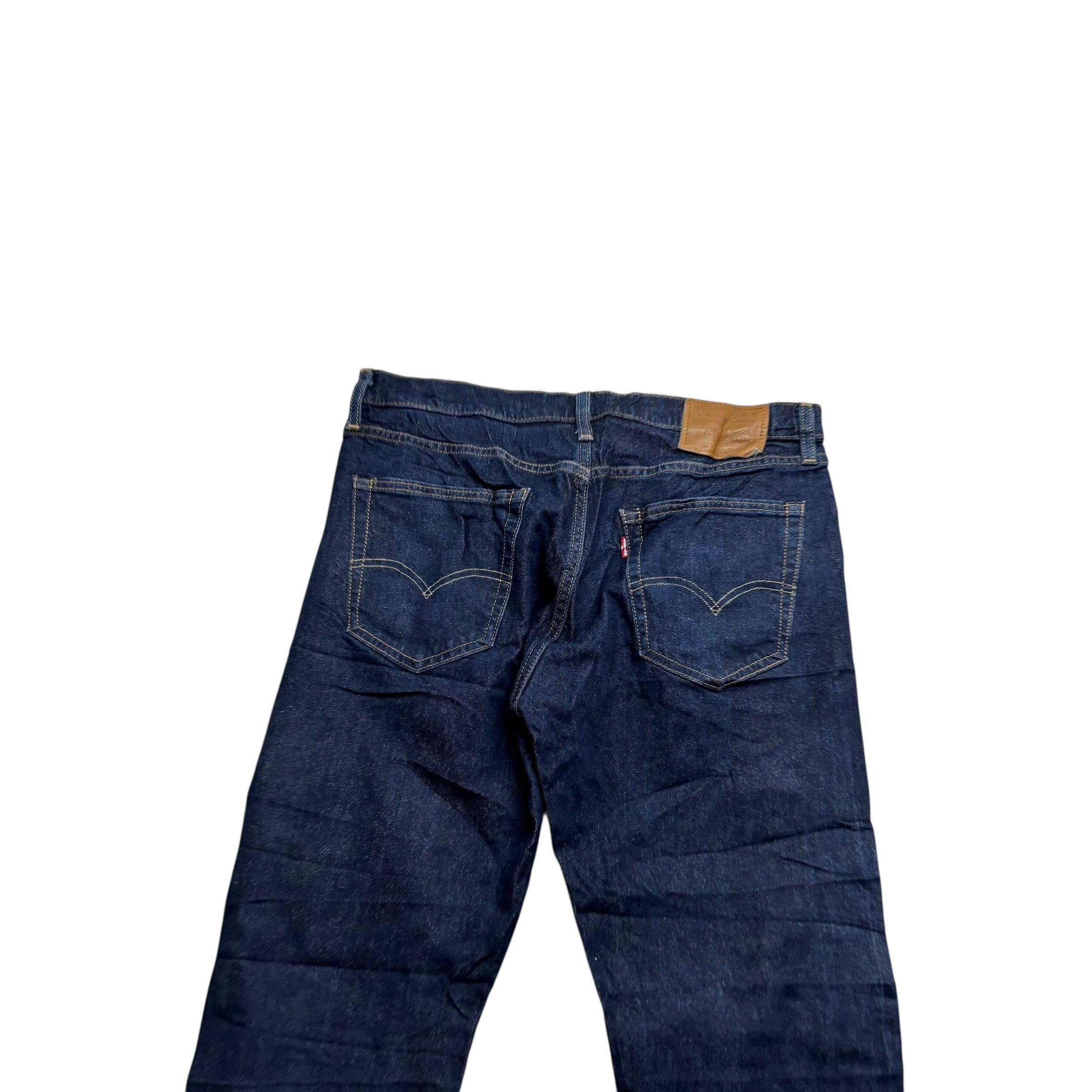 Levis 502 Jeans W34 L32 Mens Dark Blue Regular Tapered Fit Stretch Premium (E)